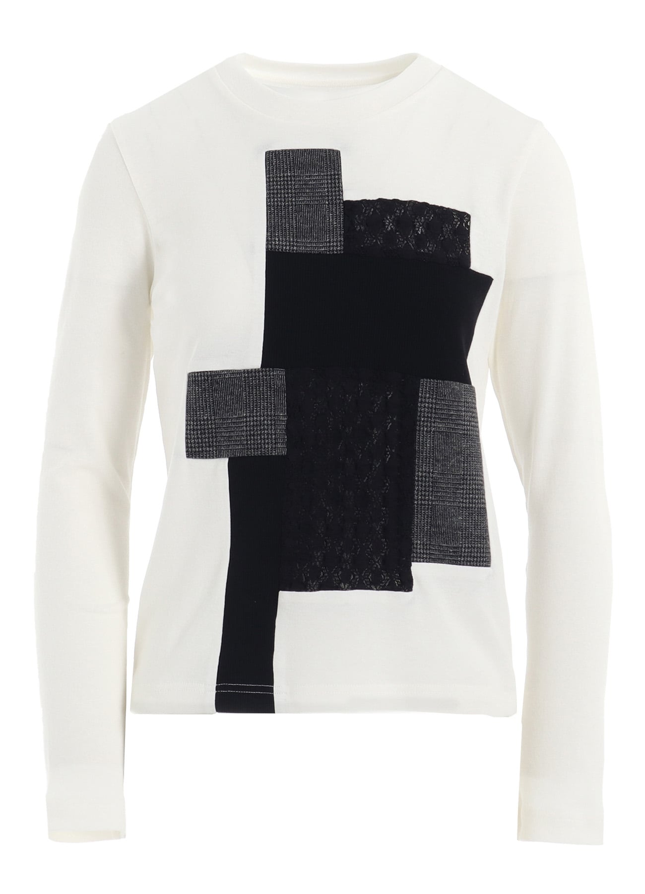 MILANO RIB PATCHWORK LONG SLEEVE T