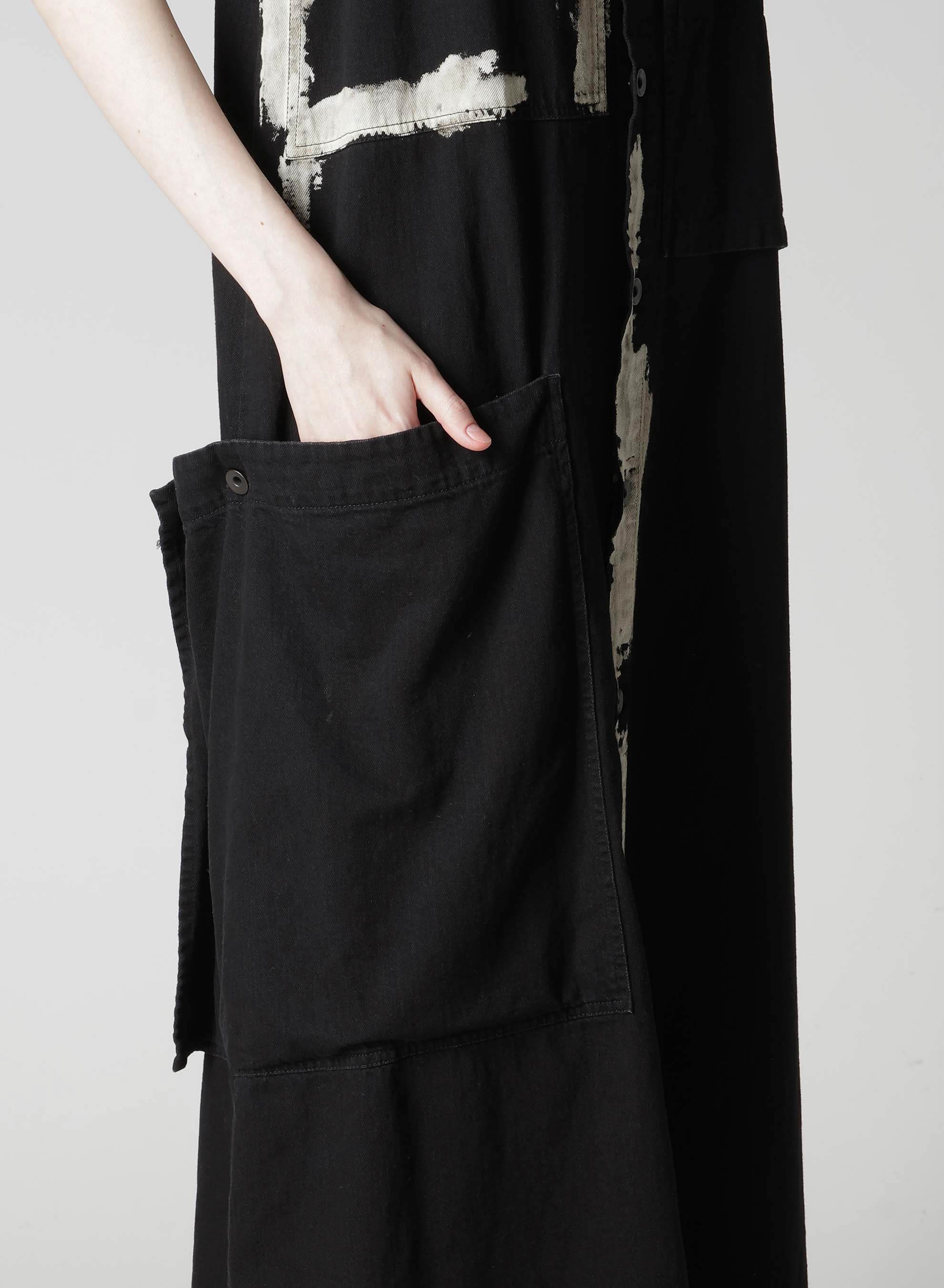 8OZ DENIM BRUSH BLEACH LONG DRESS
