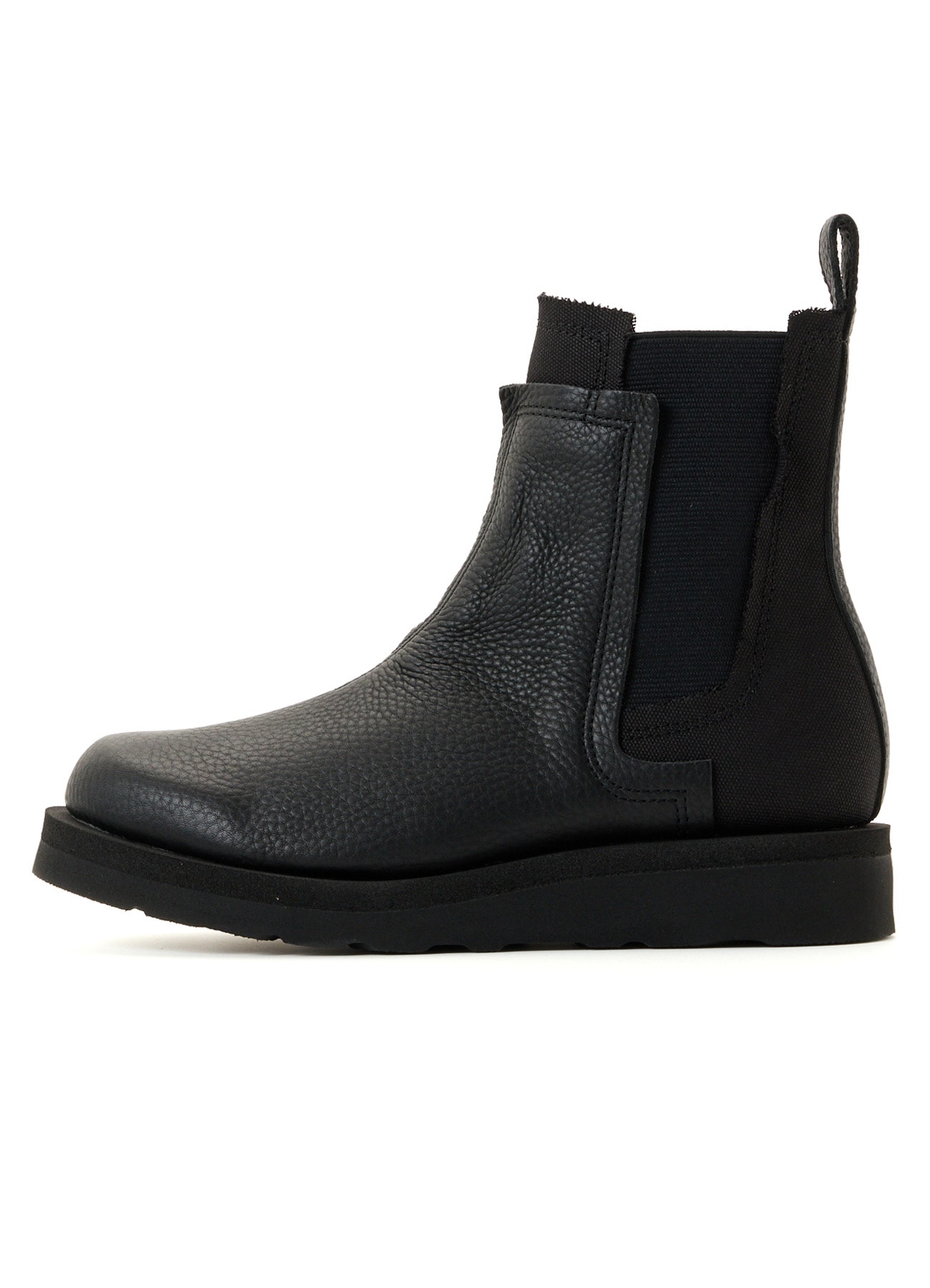 LEATHER / COTTON CANVAS COMBINATION BOOTS