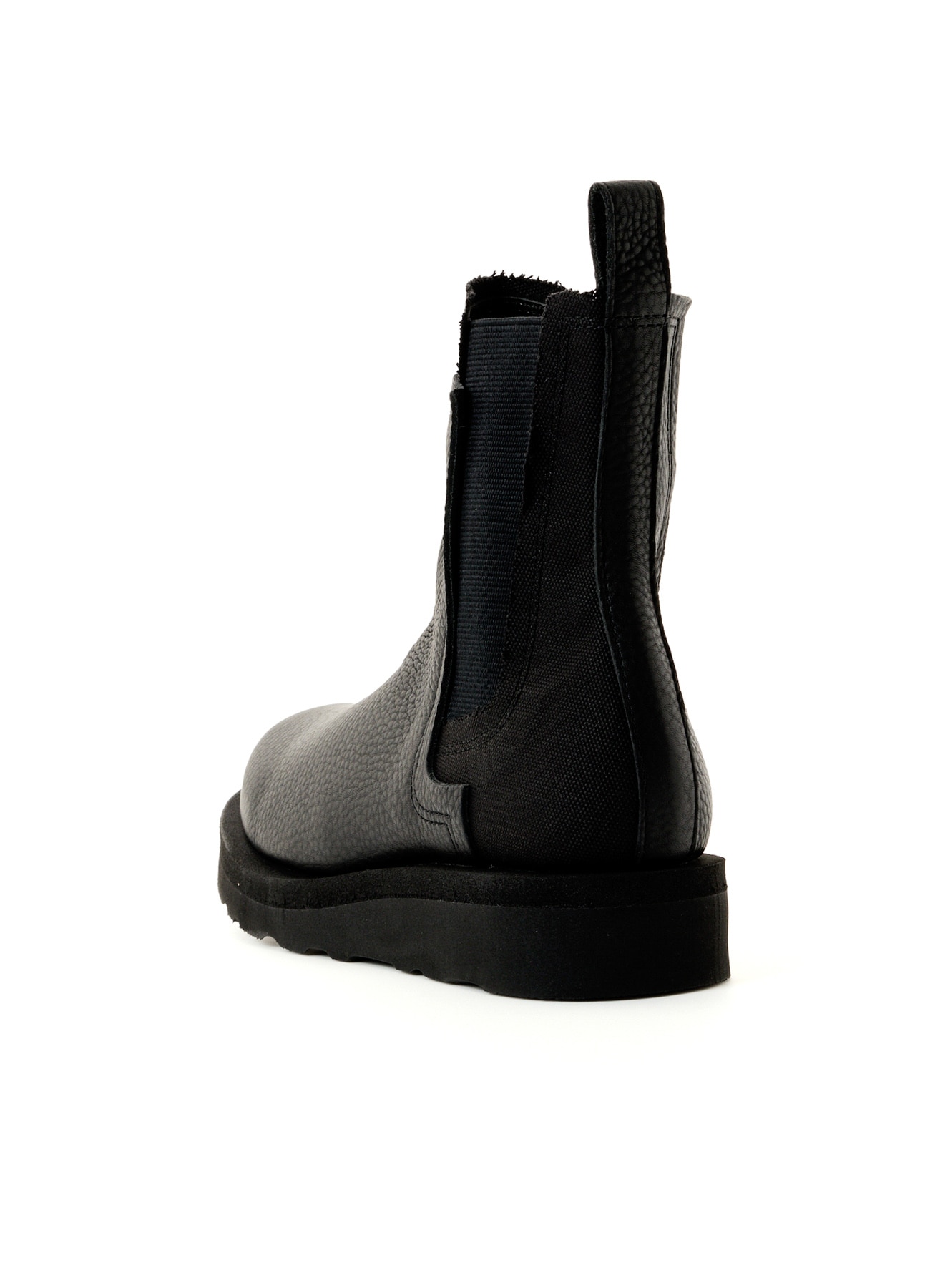 LEATHER / COTTON CANVAS COMBINATION BOOTS