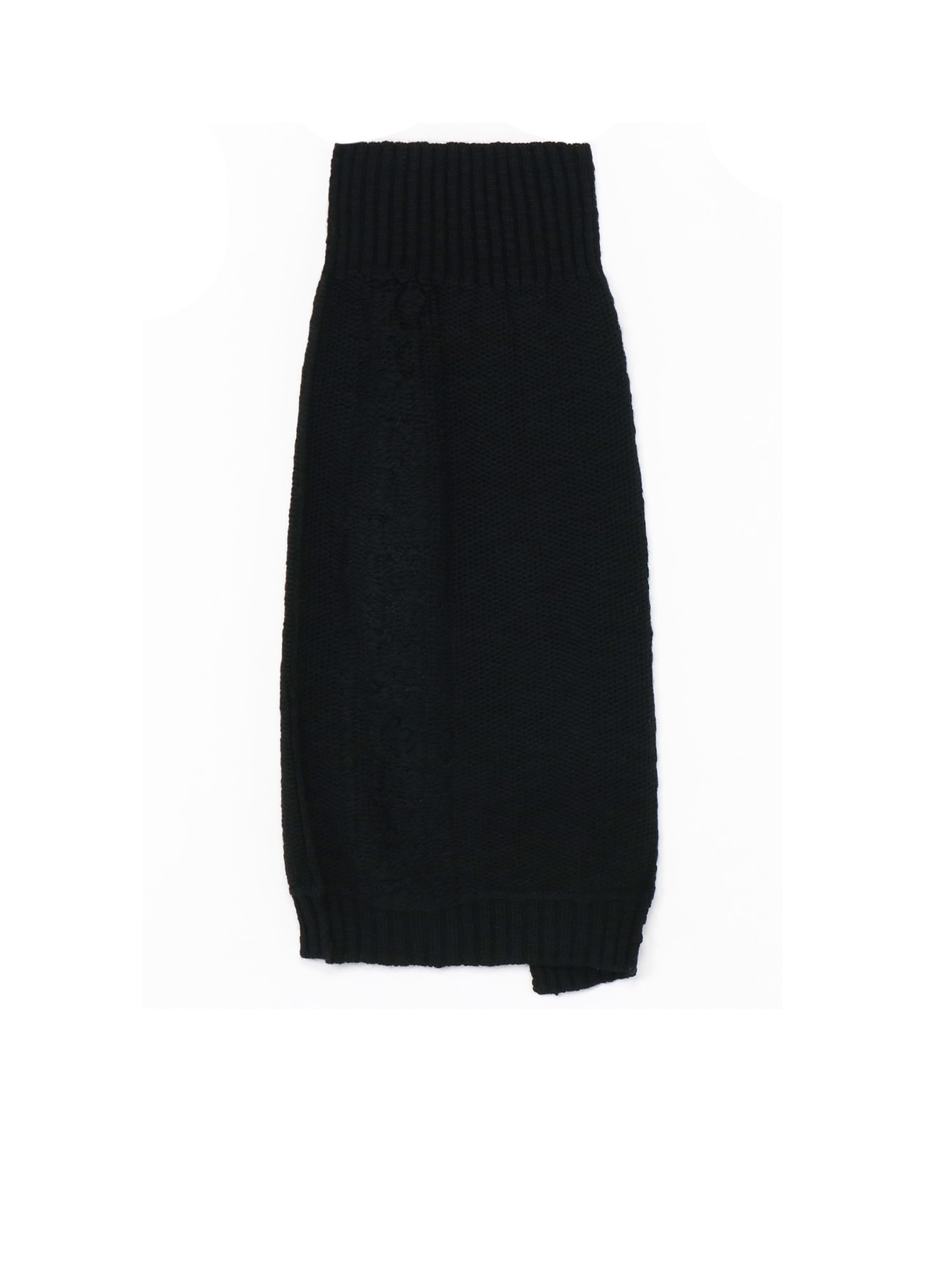 WOOL GABARDINE LEFT CLOTH SKIRT(XS Black): Vintage｜Special Price