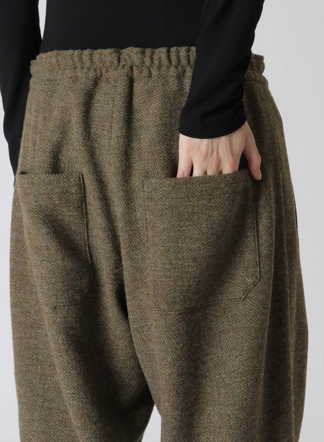 LIDNM リドム WOOL HERRINGBONE SLACKS Sサイズ 24時間限定！ - パンツ