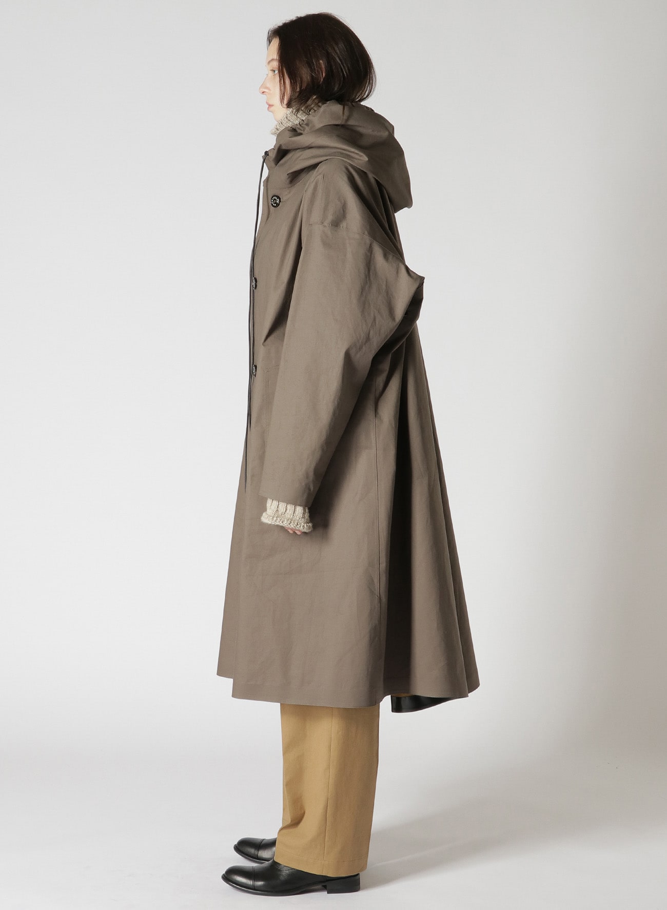 Y's 1972 - Y's CRAFTED BY MACKINTOSH]HOODED COAT(XS Taupe x Autumn 