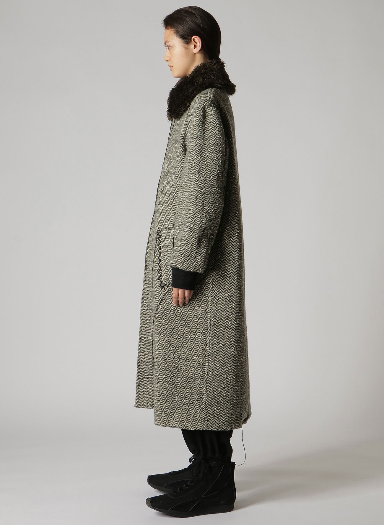 【美品】Y's Design soutien collar coat