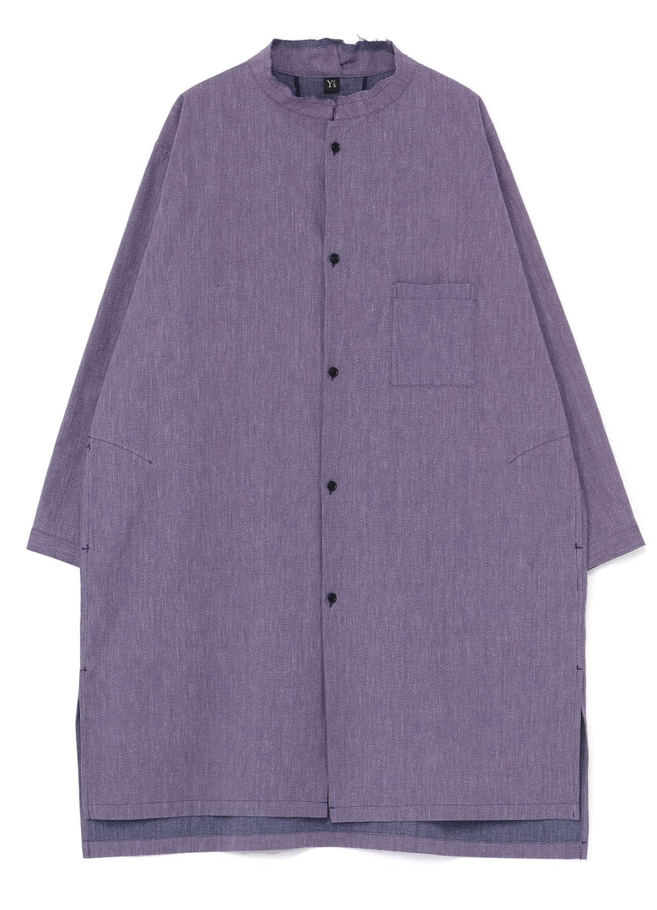 [Y's 1972 - A MOMENT IN Y's WITH MAX VADUKUL]COTTON COLOR DENIM STAND COLLAR DRESS