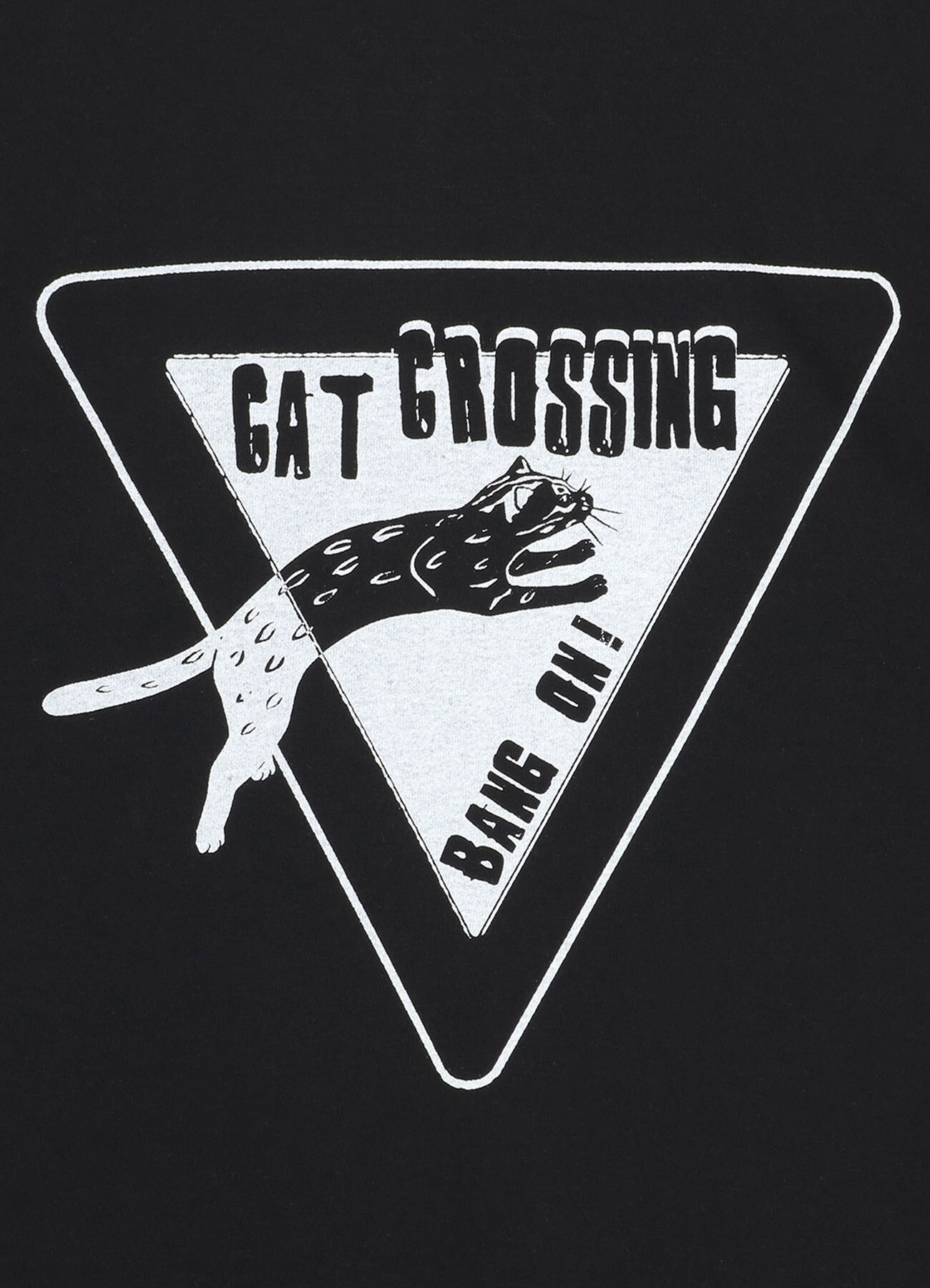 Y's BANG ON!ROAD SIGN T-Shirt CAT CROSSING