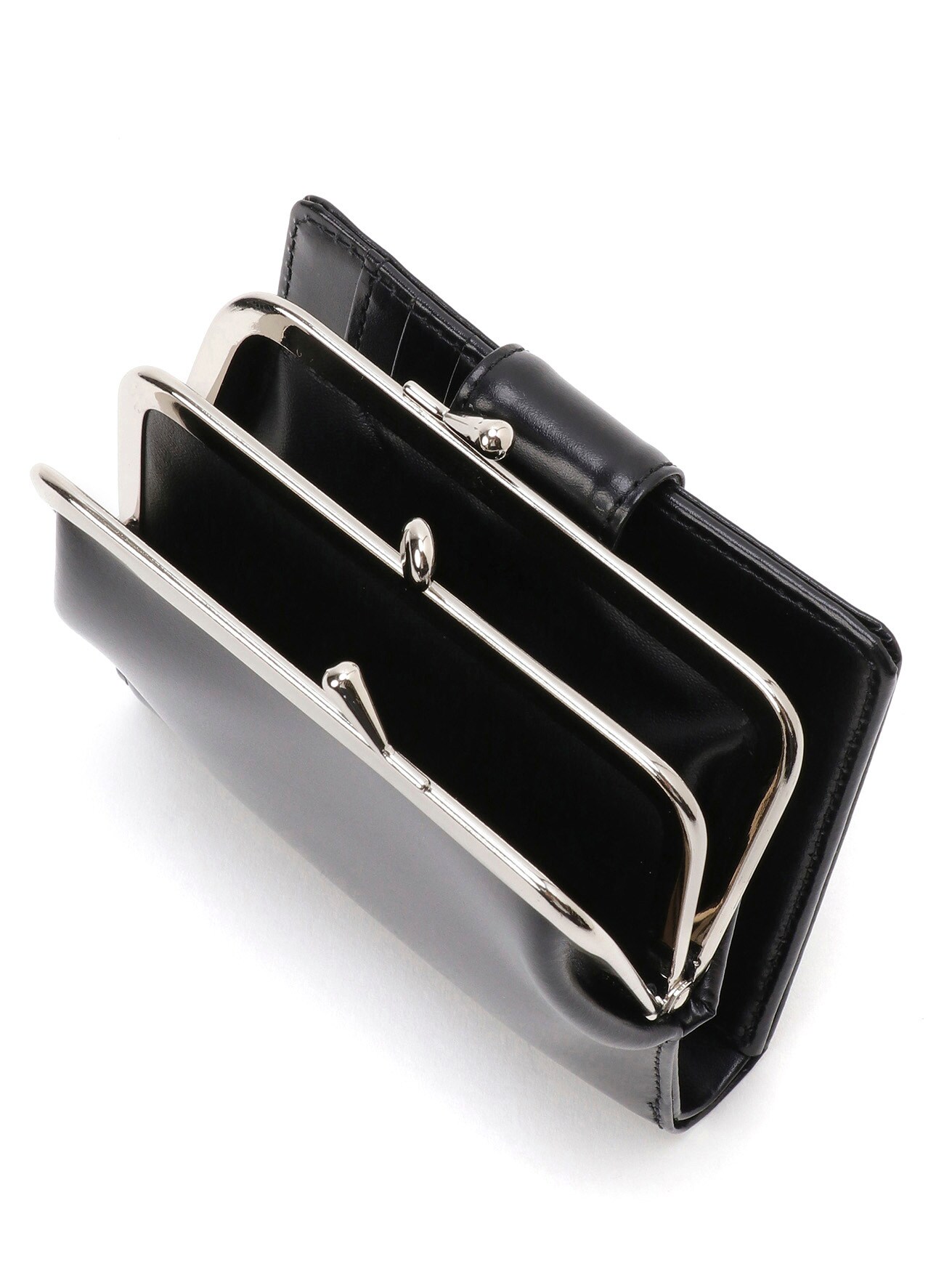 SEMIGLOSS LEATHER CLASP WALLET