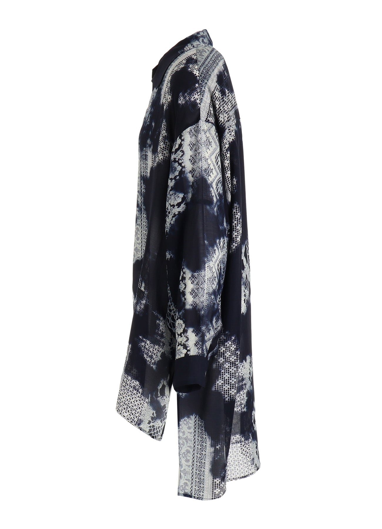 CUPRO/RAYON UNBALANCED BIG BLOUSE