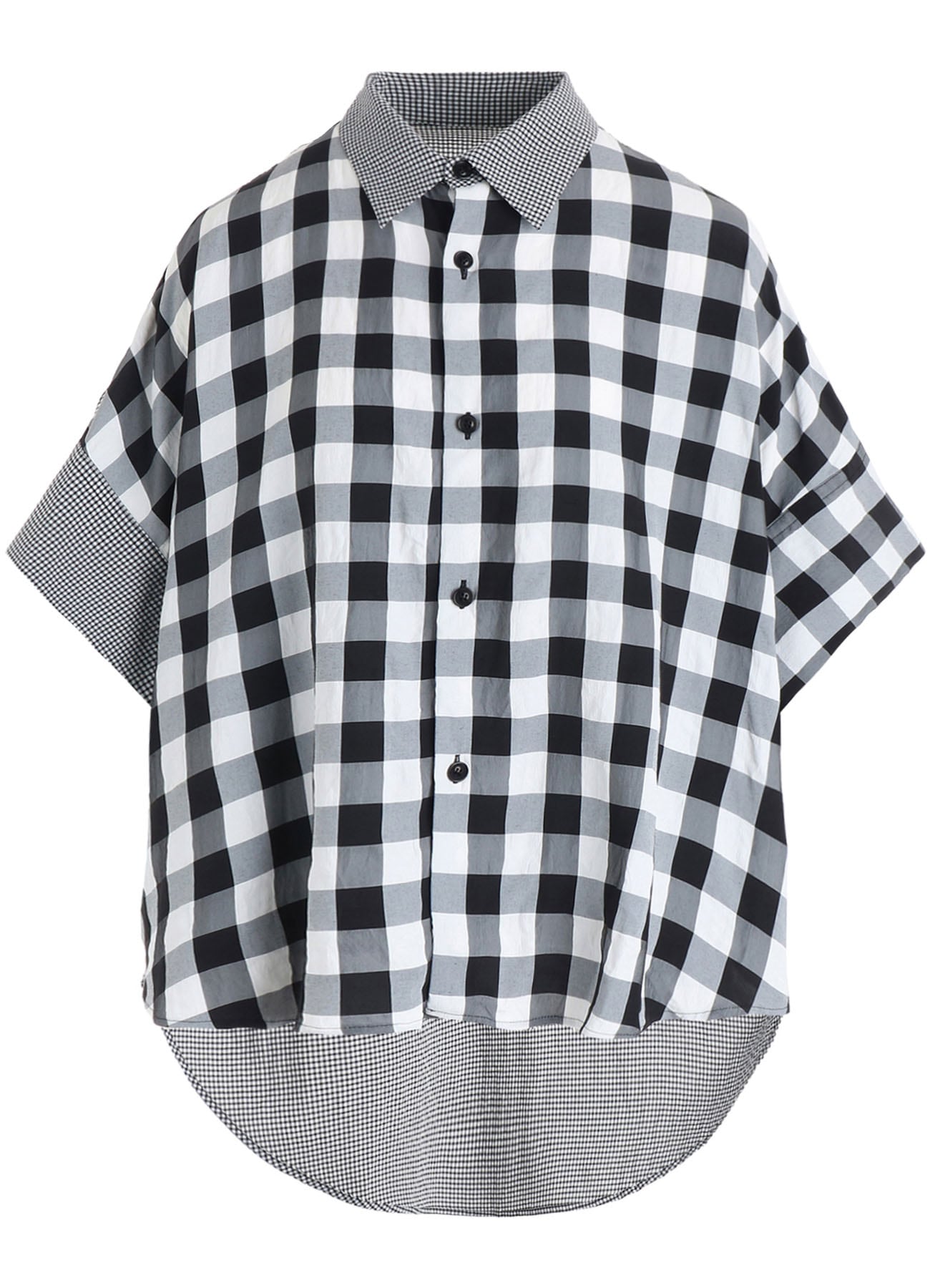 GINGHAMCOMBINATION BLOUSE