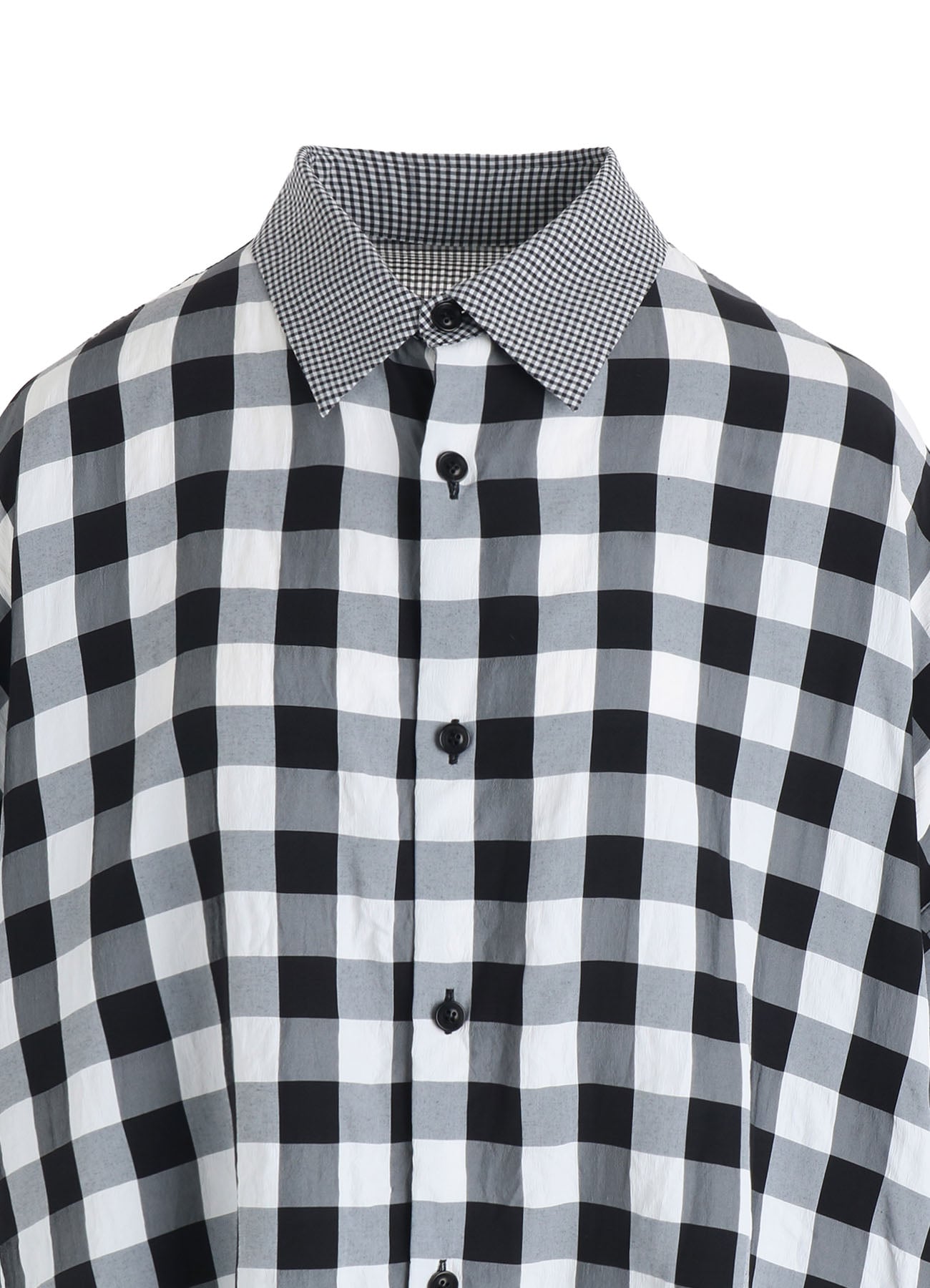 GINGHAMCOMBINATION BLOUSE