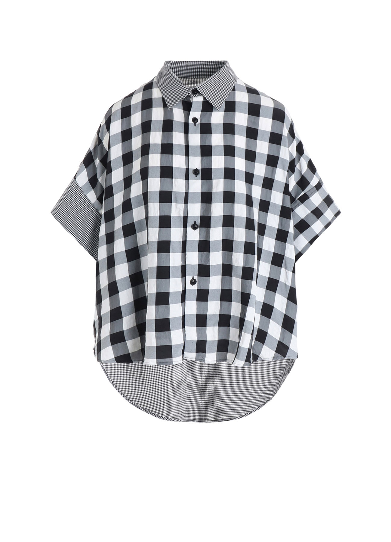 GINGHAMCOMBINATION BLOUSE