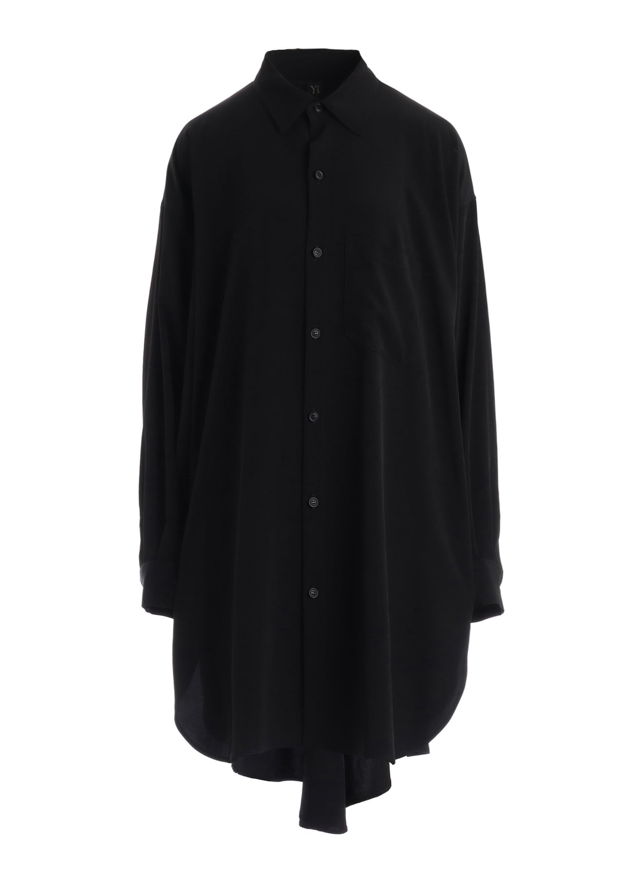 TA/PE CREPE DE CHINE DROP TAIL BLOUSE