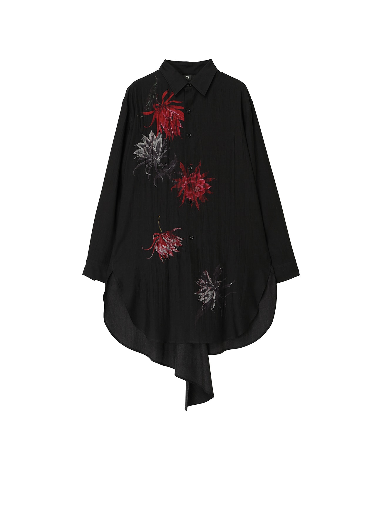 CUPRO DUNGAREE TWILL CACTUS FLOWER BLOUSE