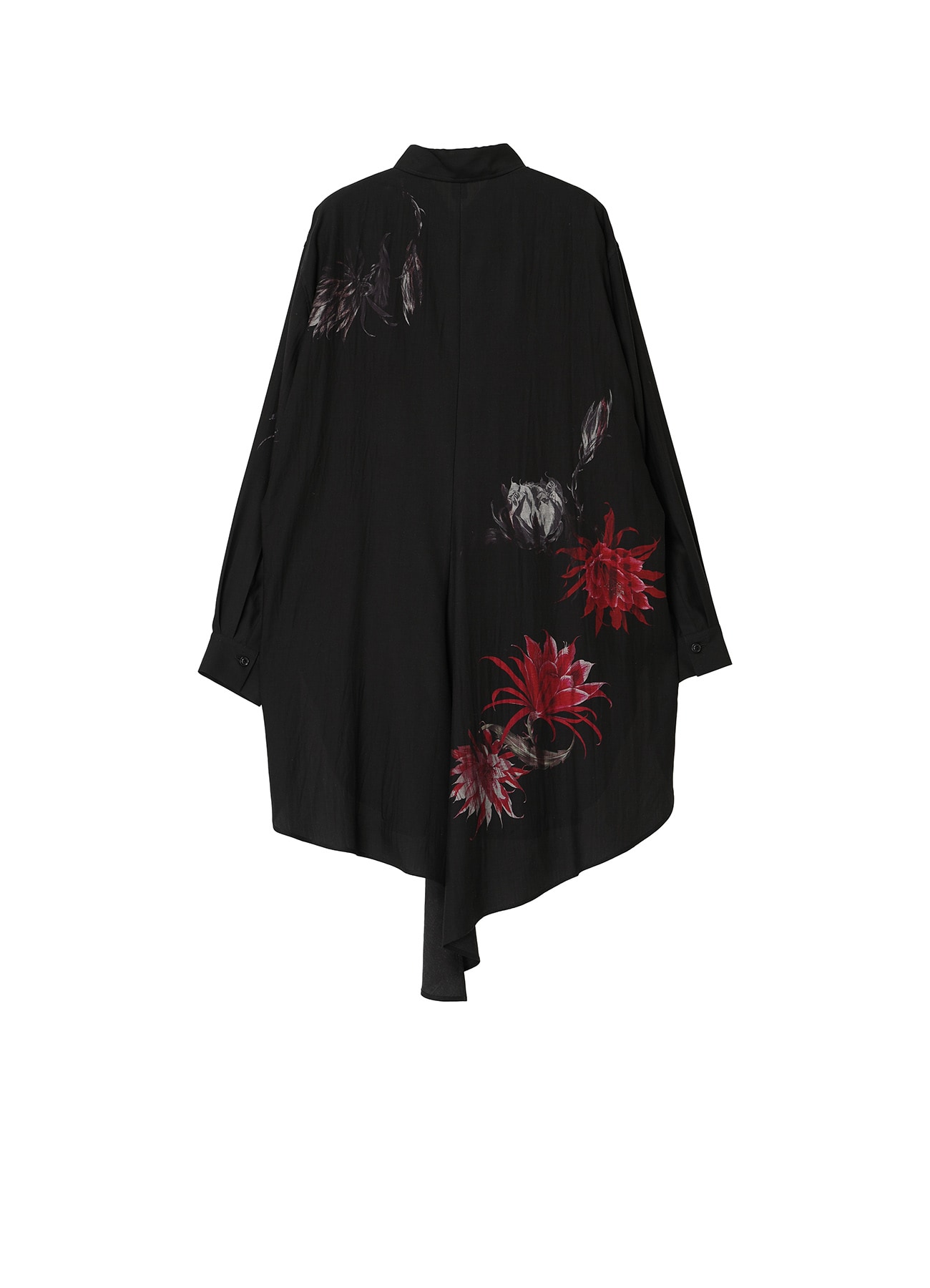 CUPRO DUNGAREE TWILL CACTUS FLOWER BLOUSE