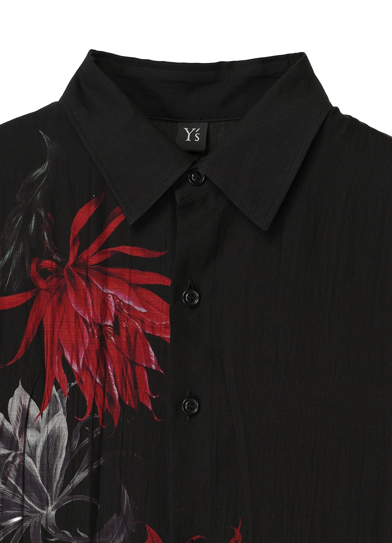 CUPRO DUNGAREE TWILL CACTUS FLOWER BLOUSE