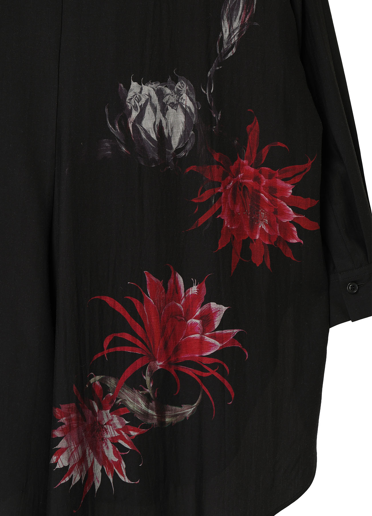 CUPRO DUNGAREE TWILL CACTUS FLOWER BLOUSE