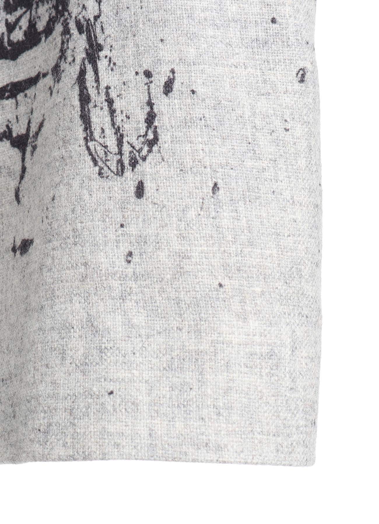 WOOL FLOWER PRINT WRAP COAT