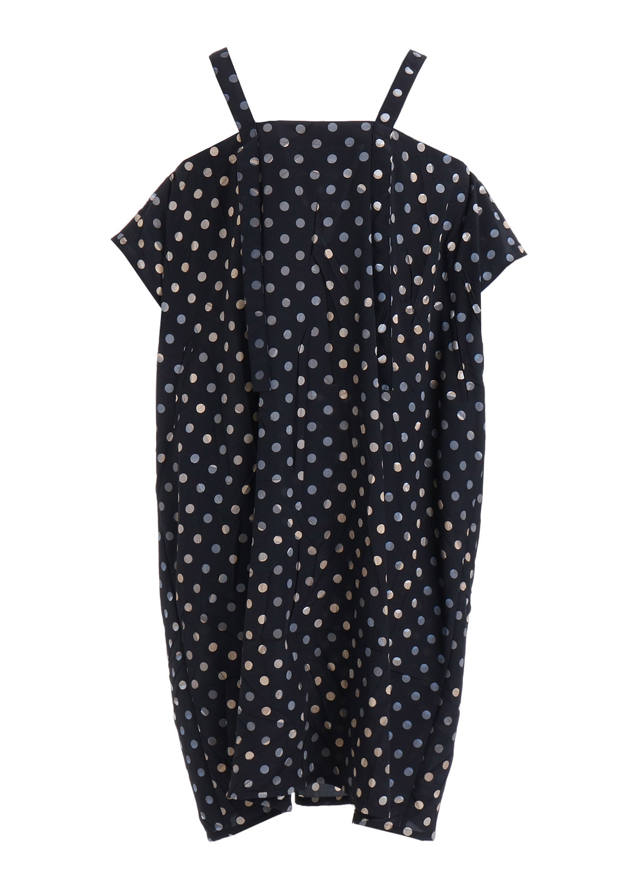 POLYESTER DECINE POLKA DOT PRINT DRESS