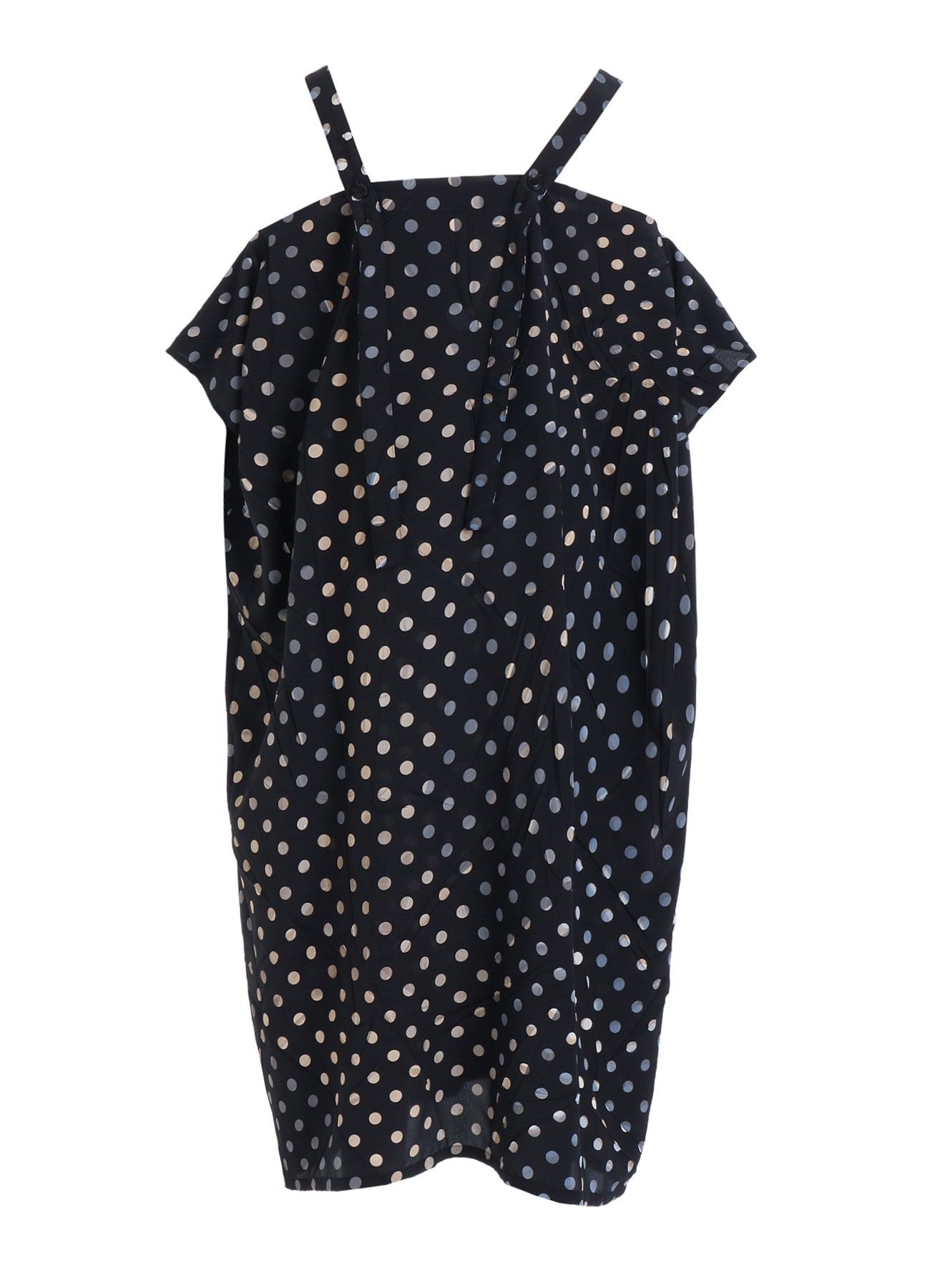 POLYESTER DECINE POLKA DOT PRINT DRESS