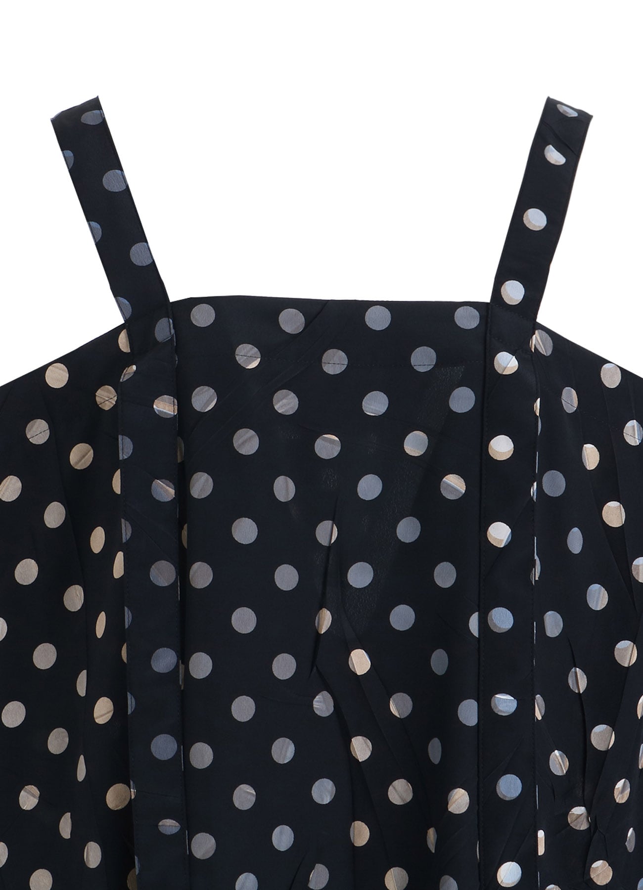POLYESTER DECINE POLKA DOT PRINT DRESS