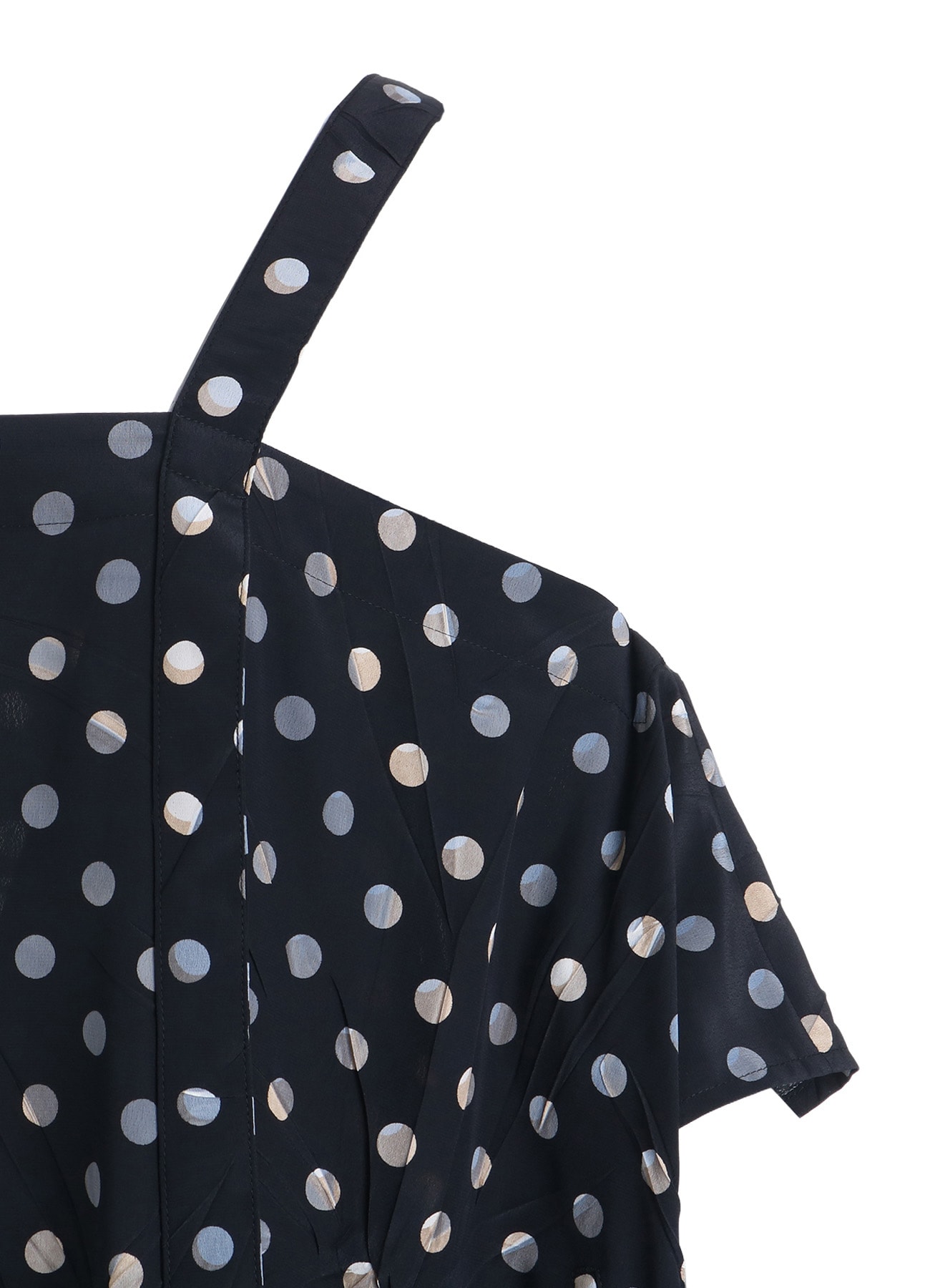 POLYESTER DECINE POLKA DOT PRINT DRESS