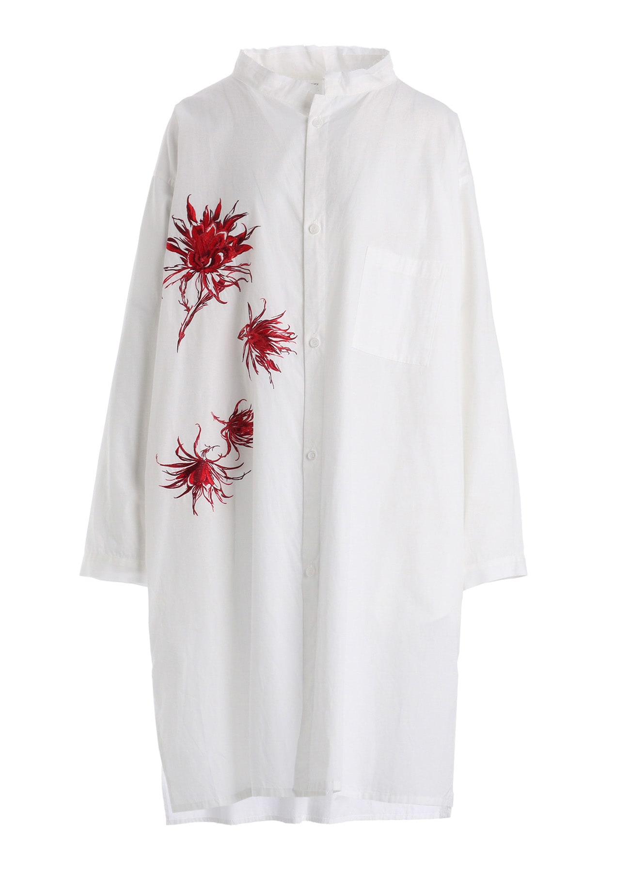 COTTON BROAD CACTUS FLOWER SHIRTS DRESS