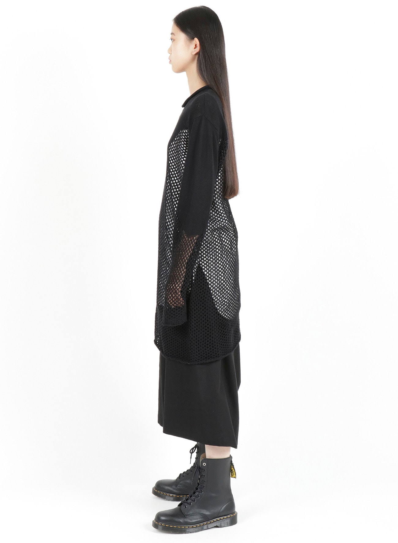 PLAIN STITCH x LACE LONG KNIT