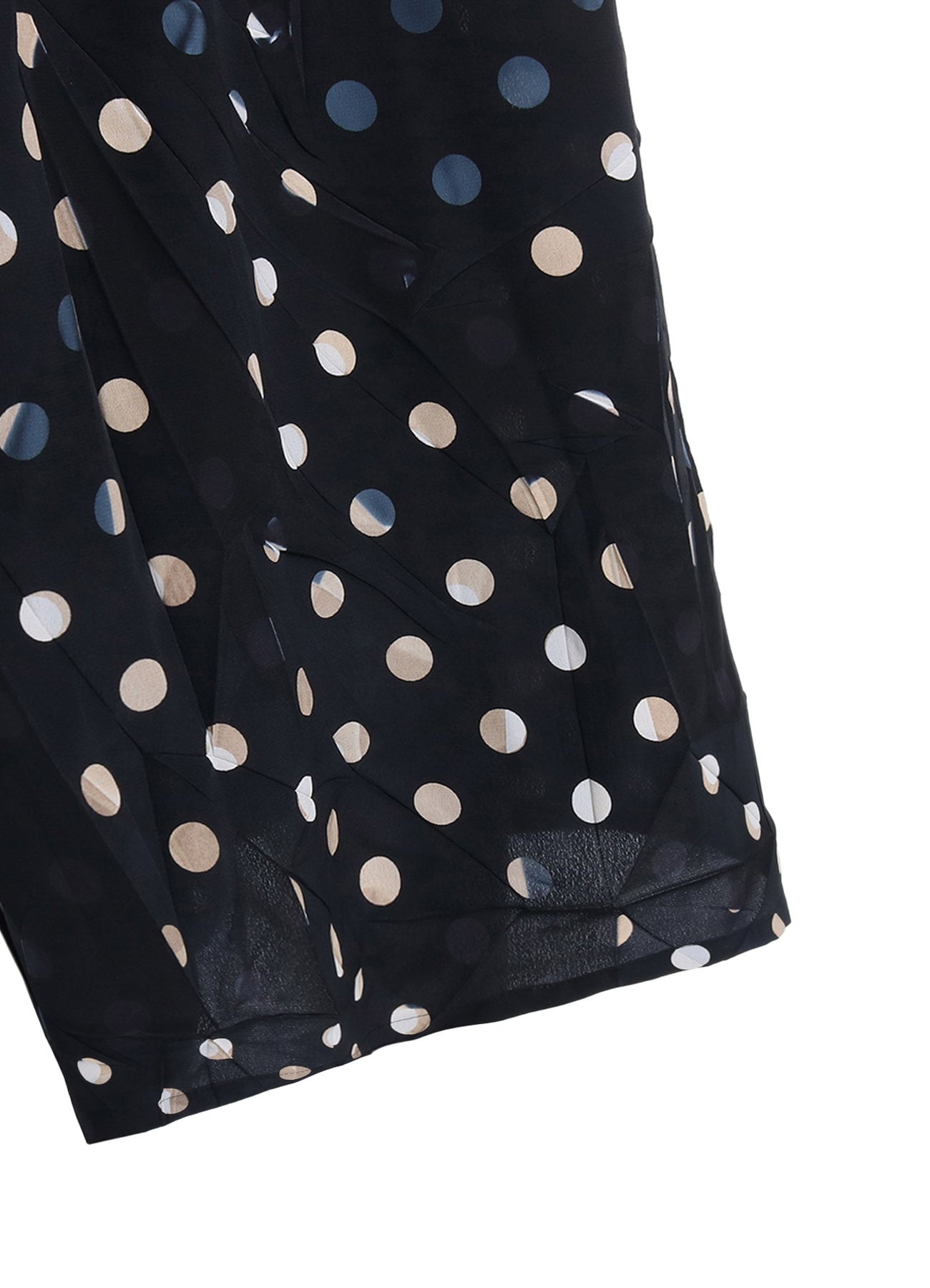 POLYESTER DECINE POLKA DOT PRINT PANTS