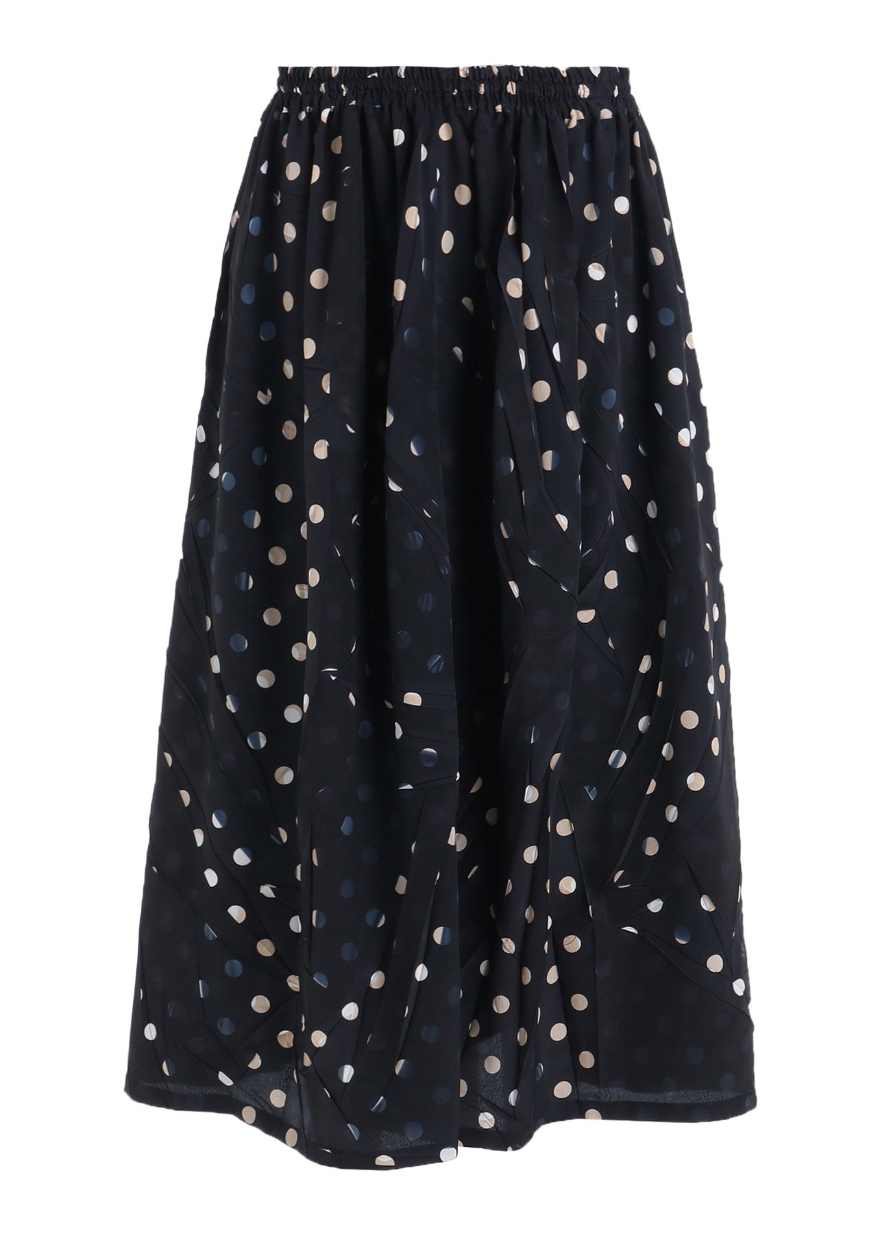 POLYESTER DECINE POLKA DOT PRINT SKIRT