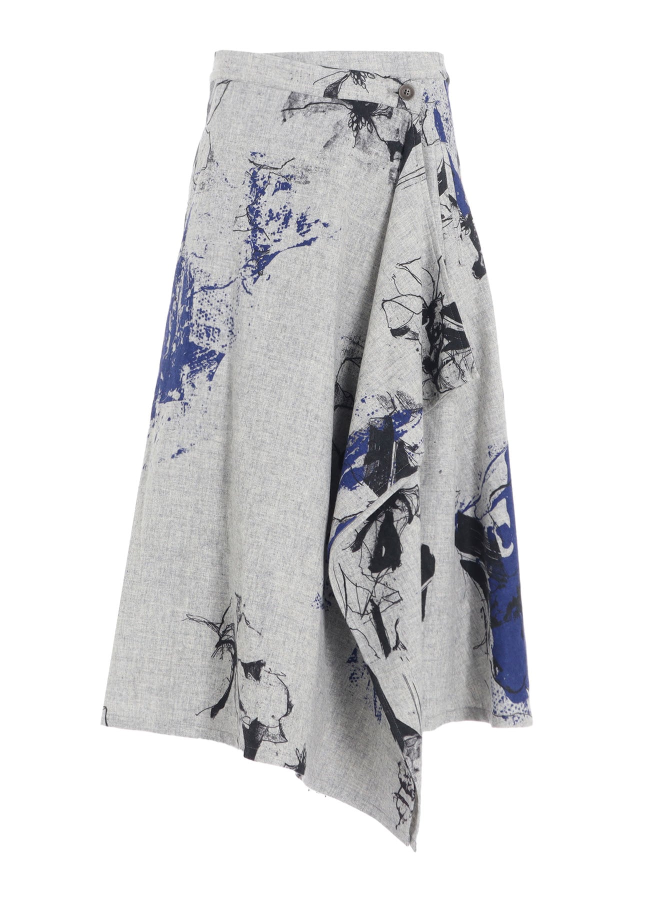 WOOL FLOWER PRINT SKIRT