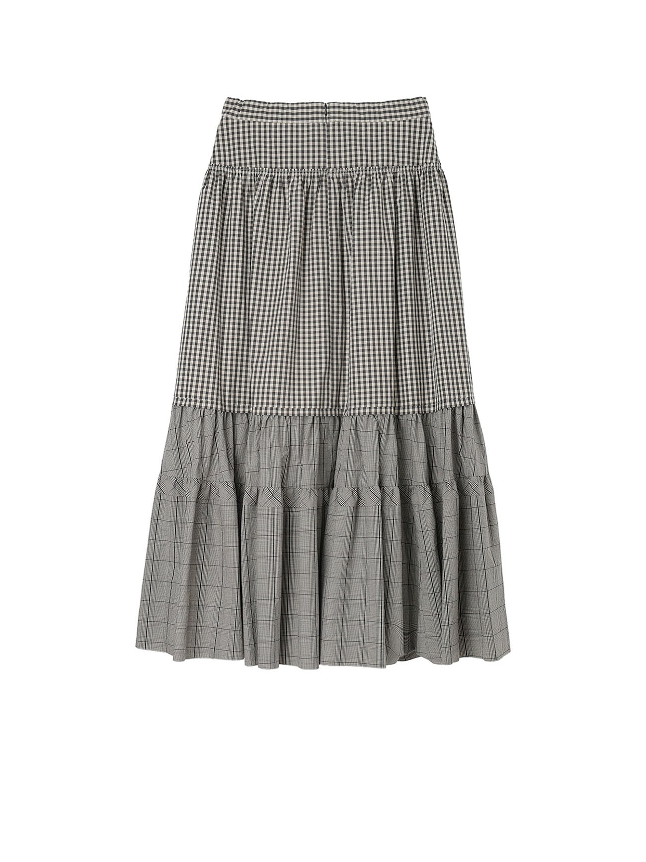 GINGHAM COMBINATION SKIRT