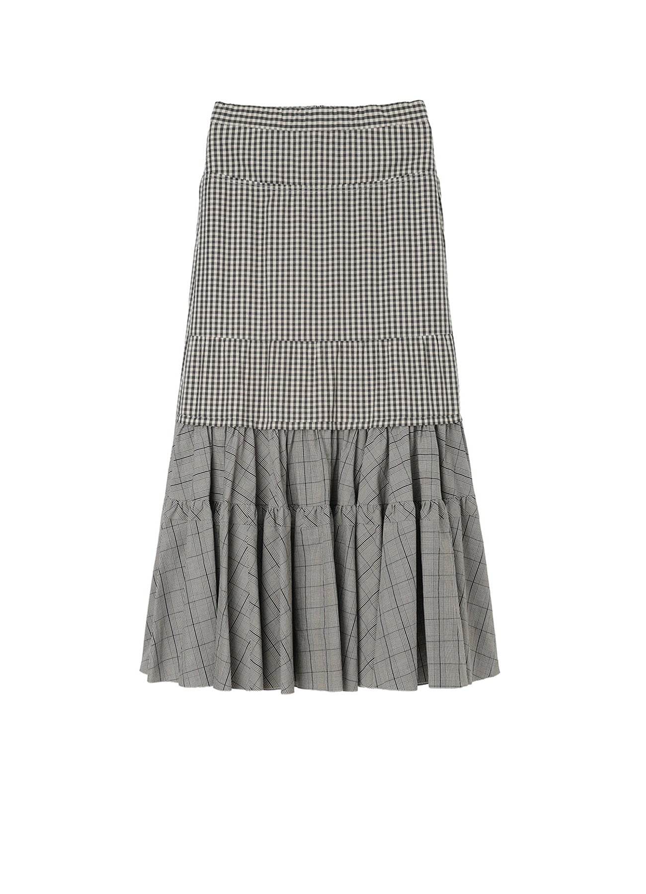 GINGHAM COMBINATION SKIRT