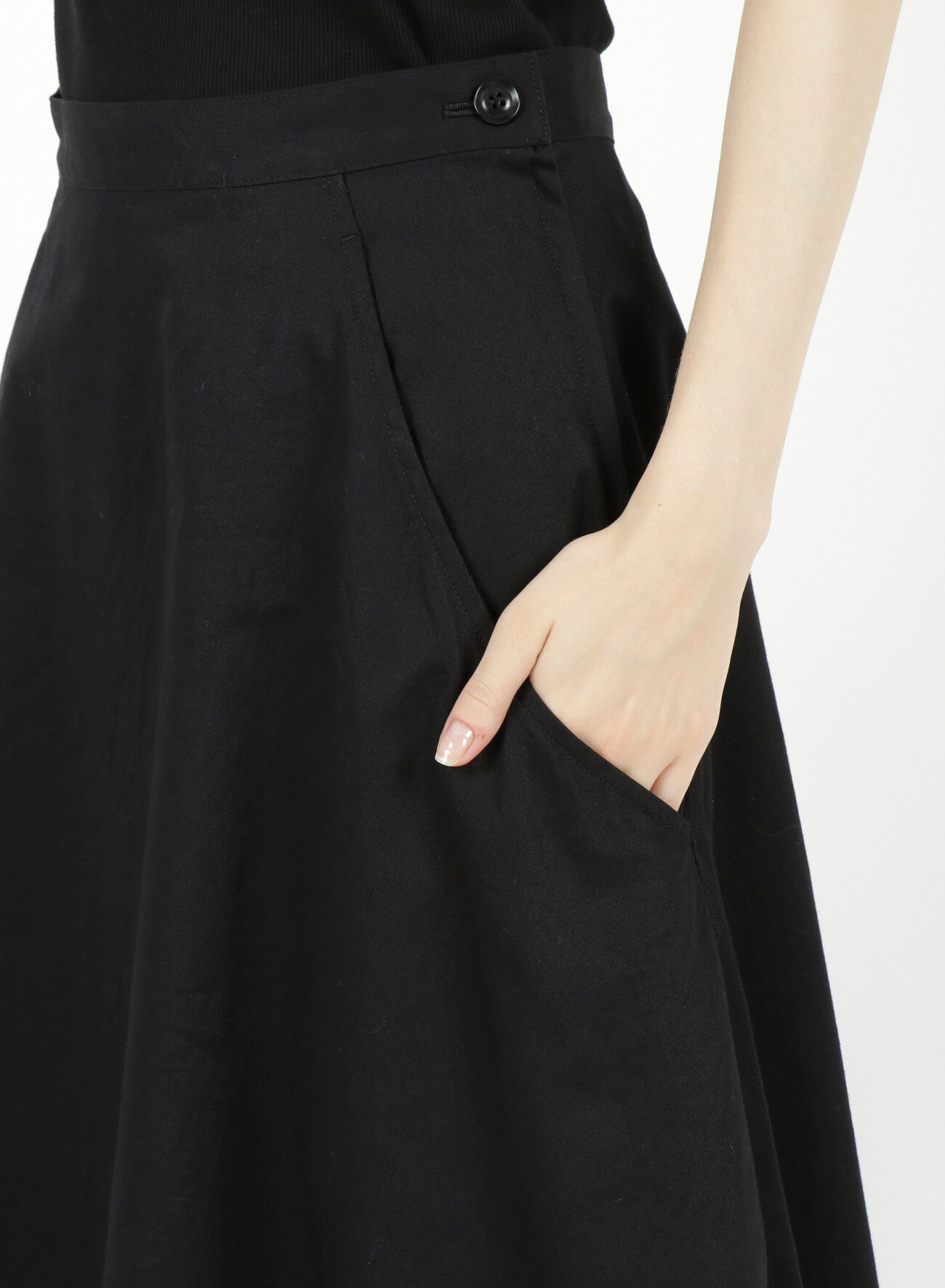 [Y's BORN PRODUCT]COTTON TWILL SIDE FLARE SKIRT