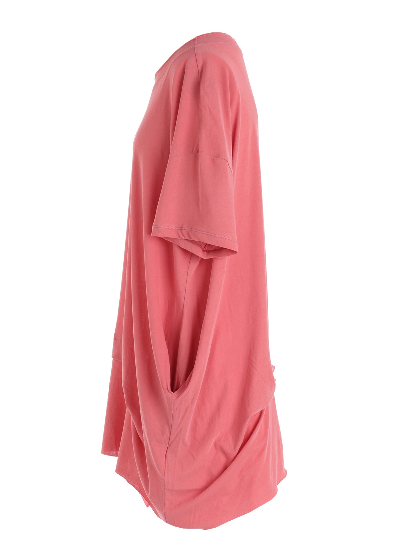 HIGH-TWIST COTTON JERSEY GATHERED T
