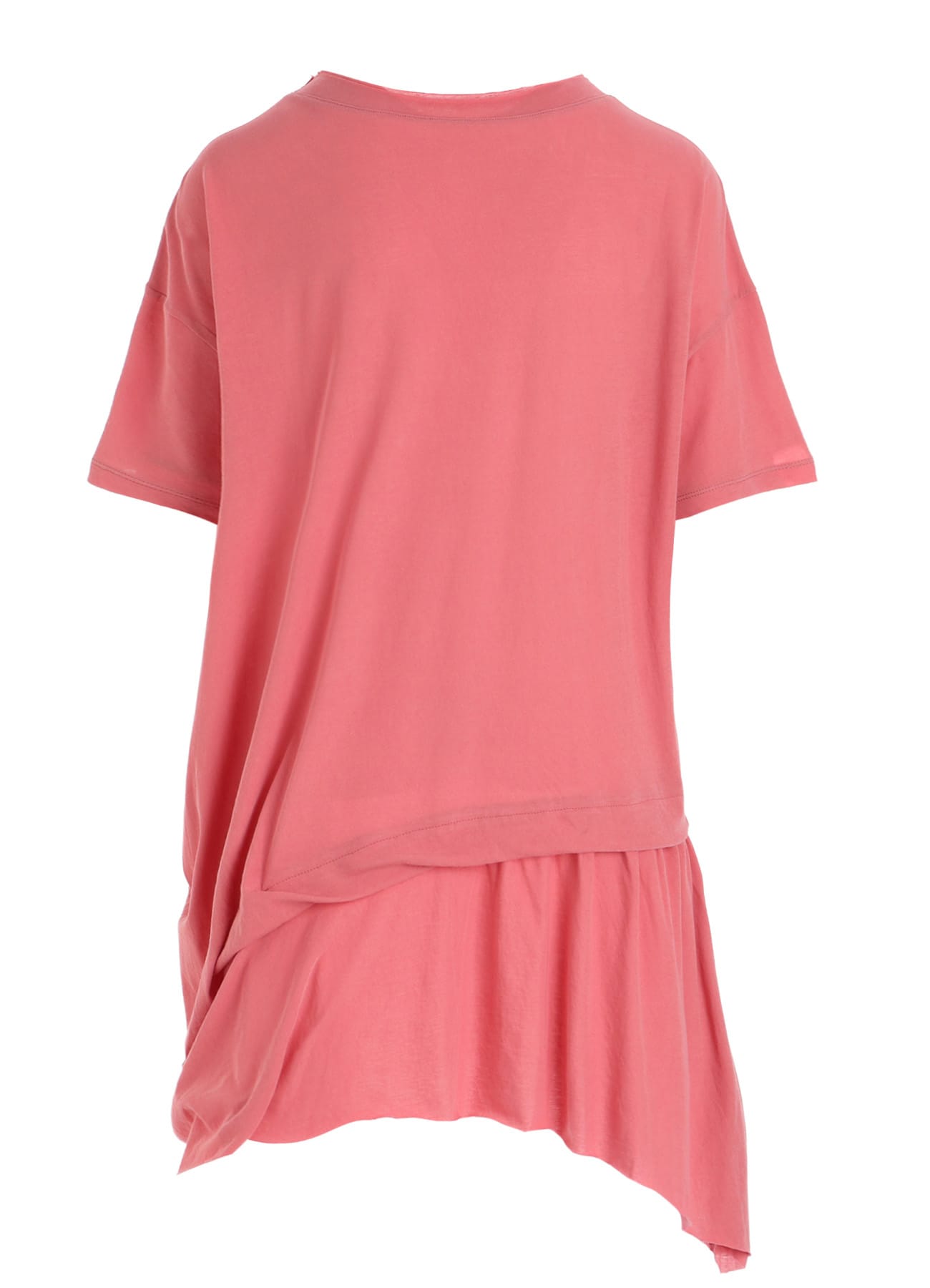HIGH-TWIST COTTON JERSEY GATHERED T