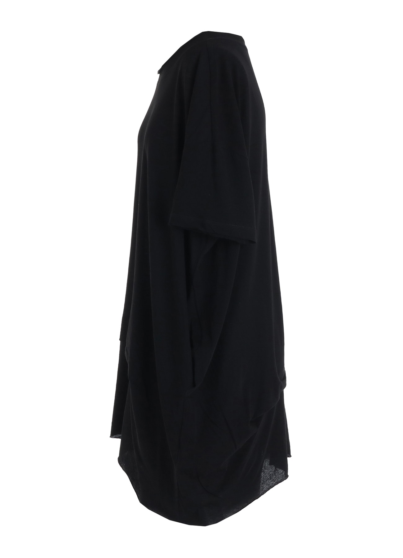 HIGH-TWIST COTTON JERSEY GATHERED T