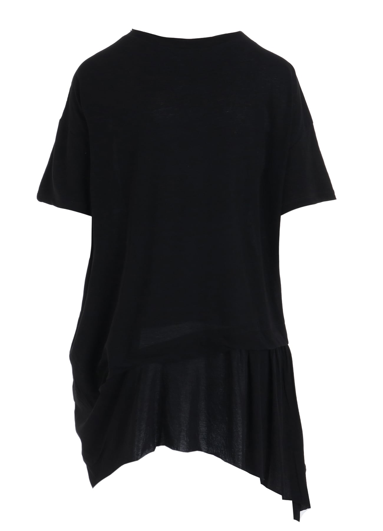 HIGH-TWIST COTTON JERSEY GATHERED T