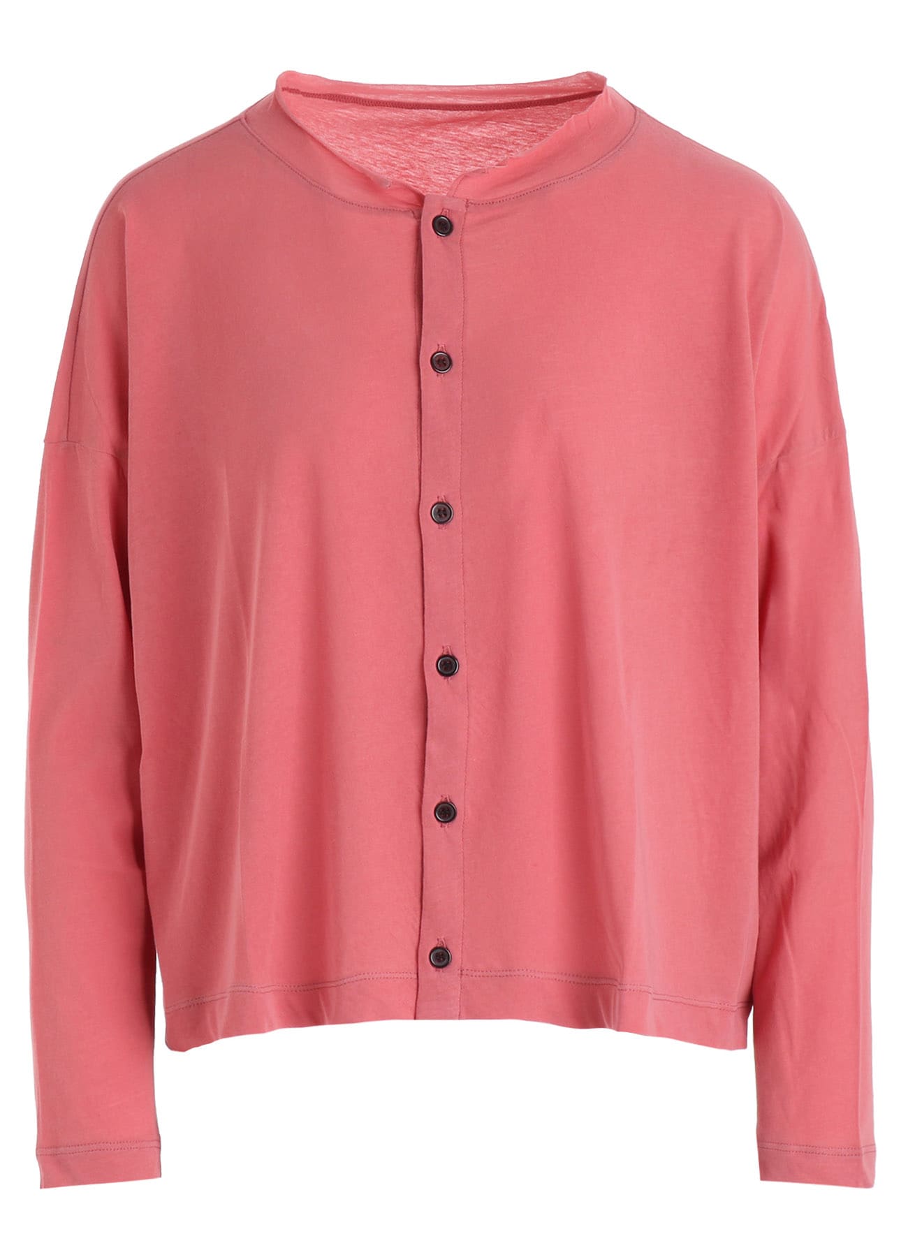 HIGH-TWIST COTTON JERSEY LONG SLEEVE CARDIGAN