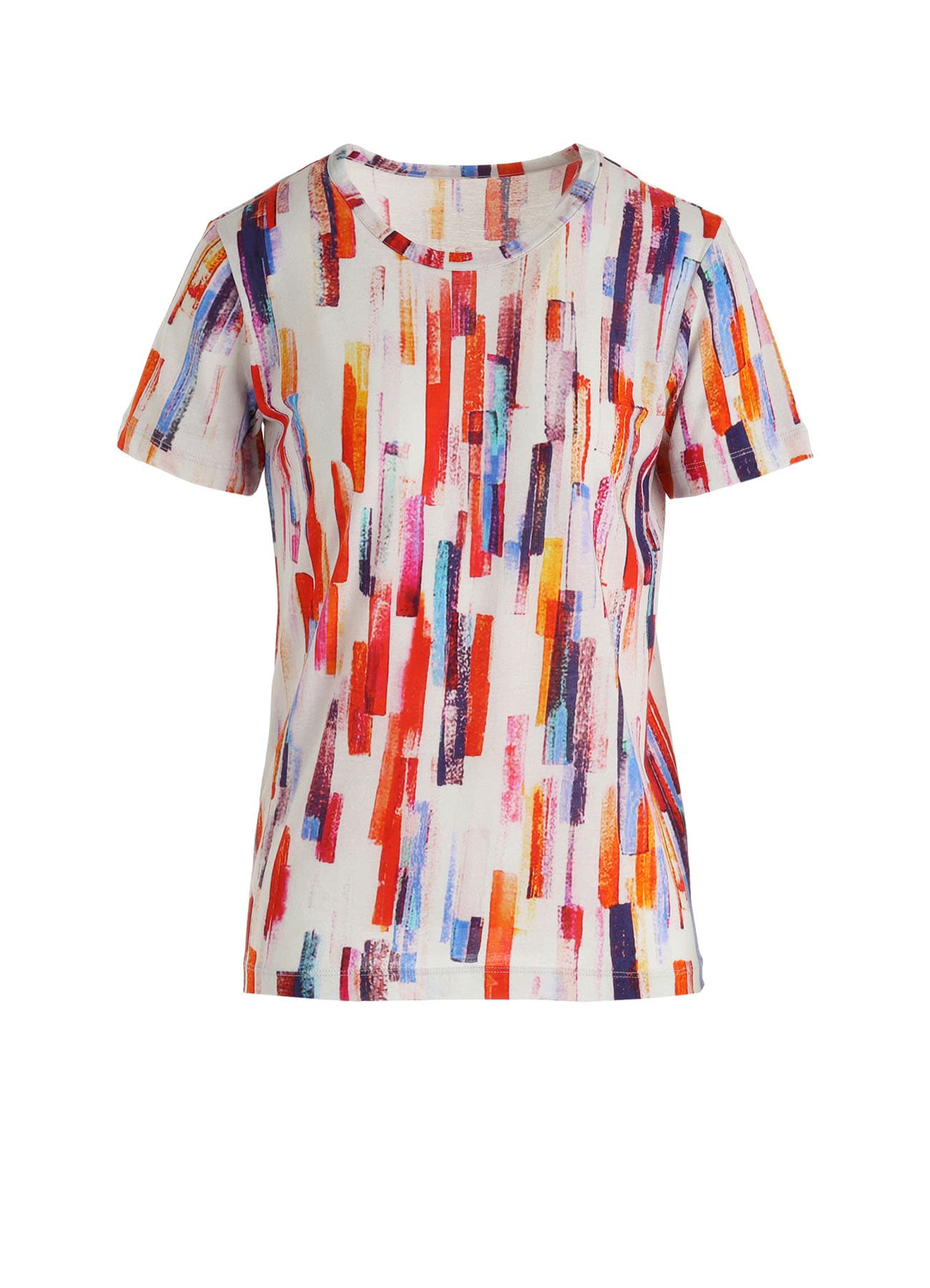 COTTON BRUSH STROKE SHORT SLEEVE T