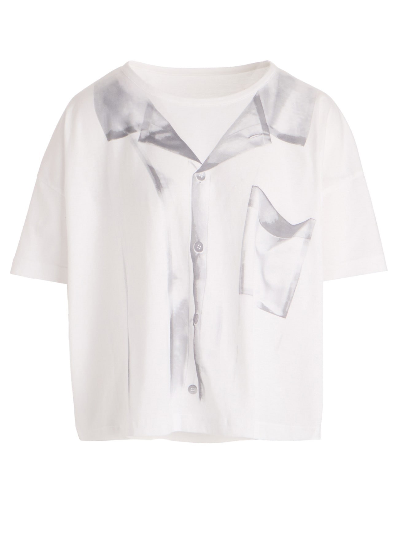 TROMPE L'OEIL HALF SLEEVE CROPPED TEE