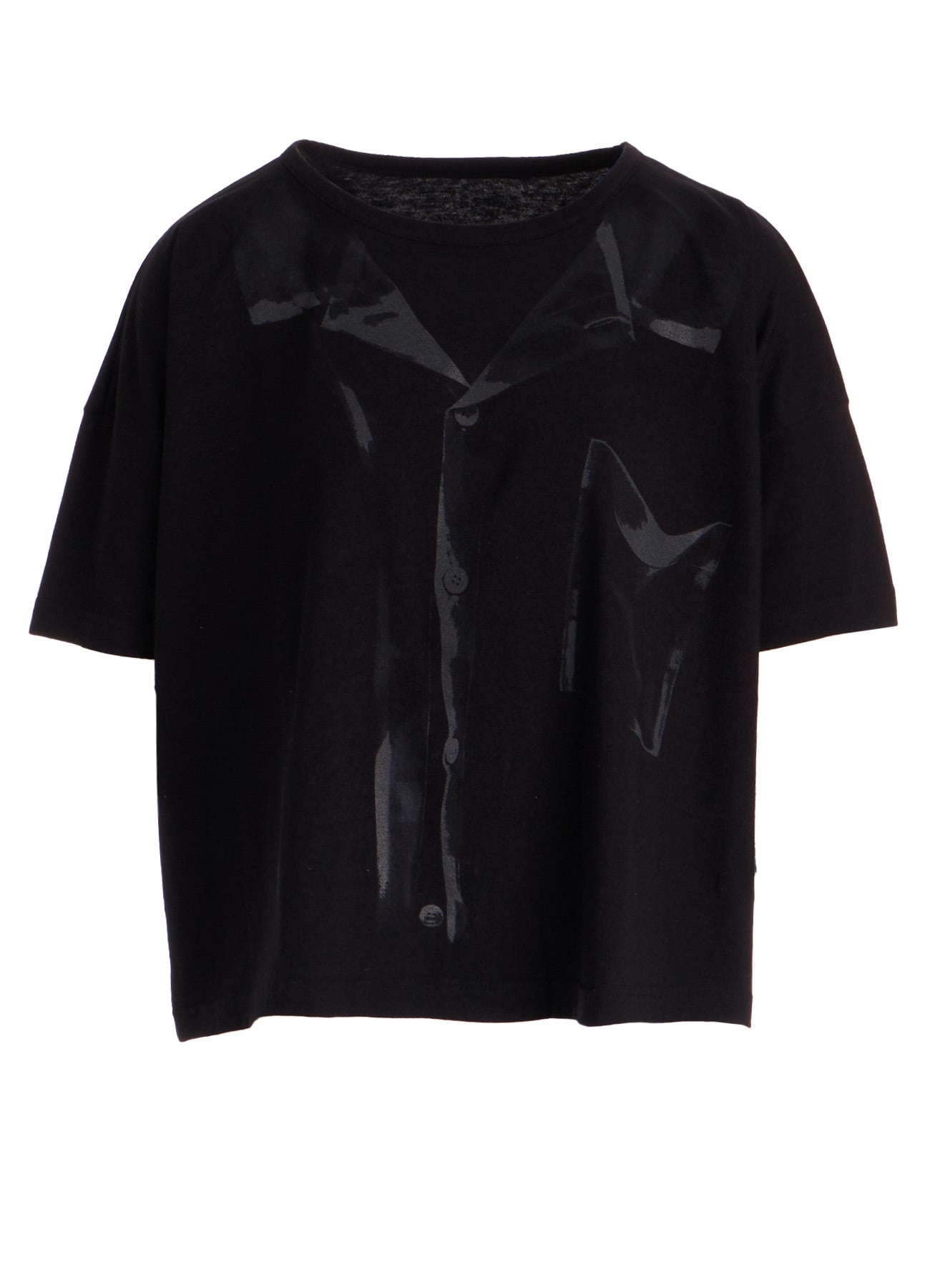 TROMPE L'OEIL HALF SLEEVE CROPPED TEE