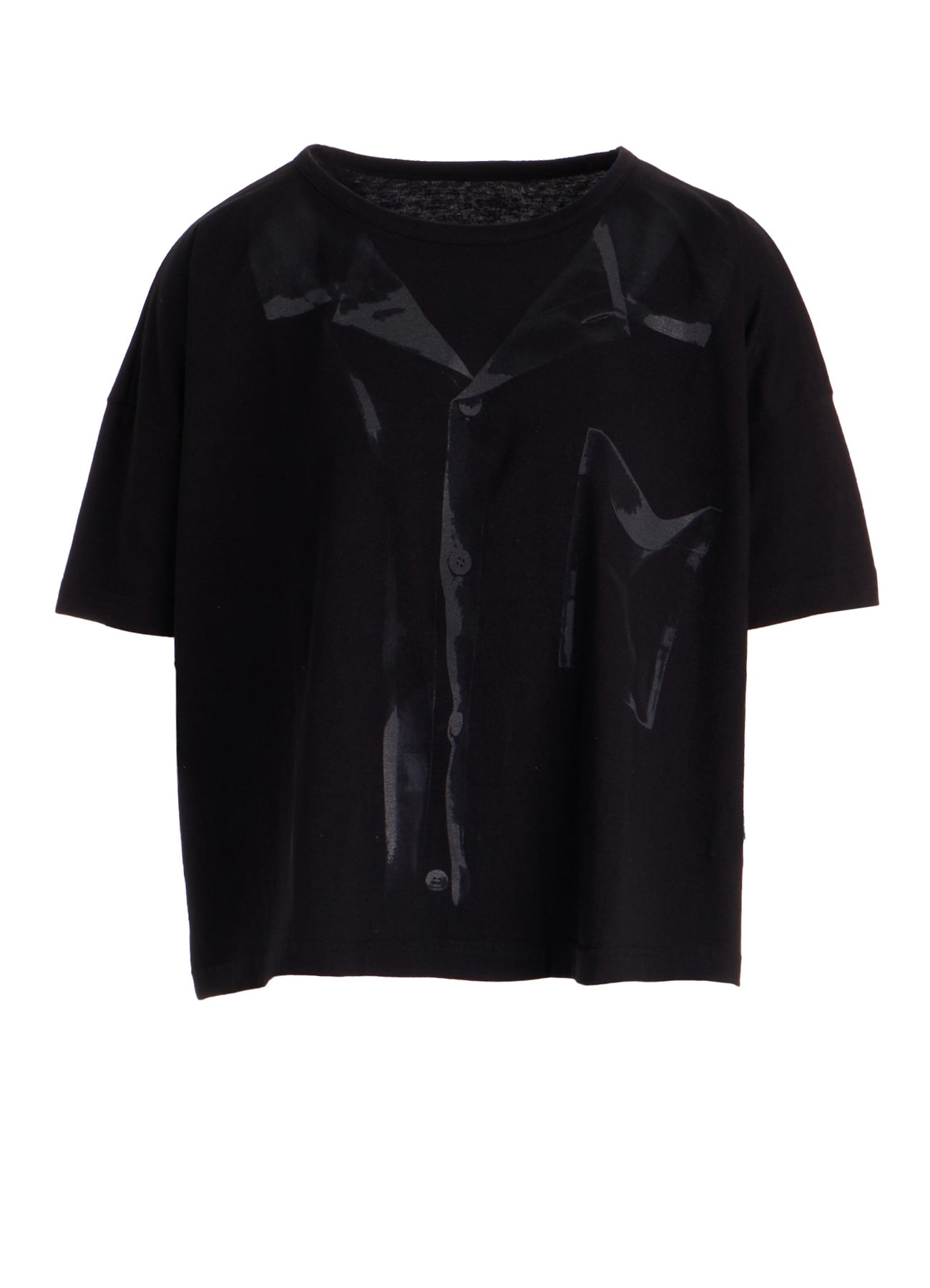 TROMPE L'OEIL HALF SLEEVE CROPPED TEE
