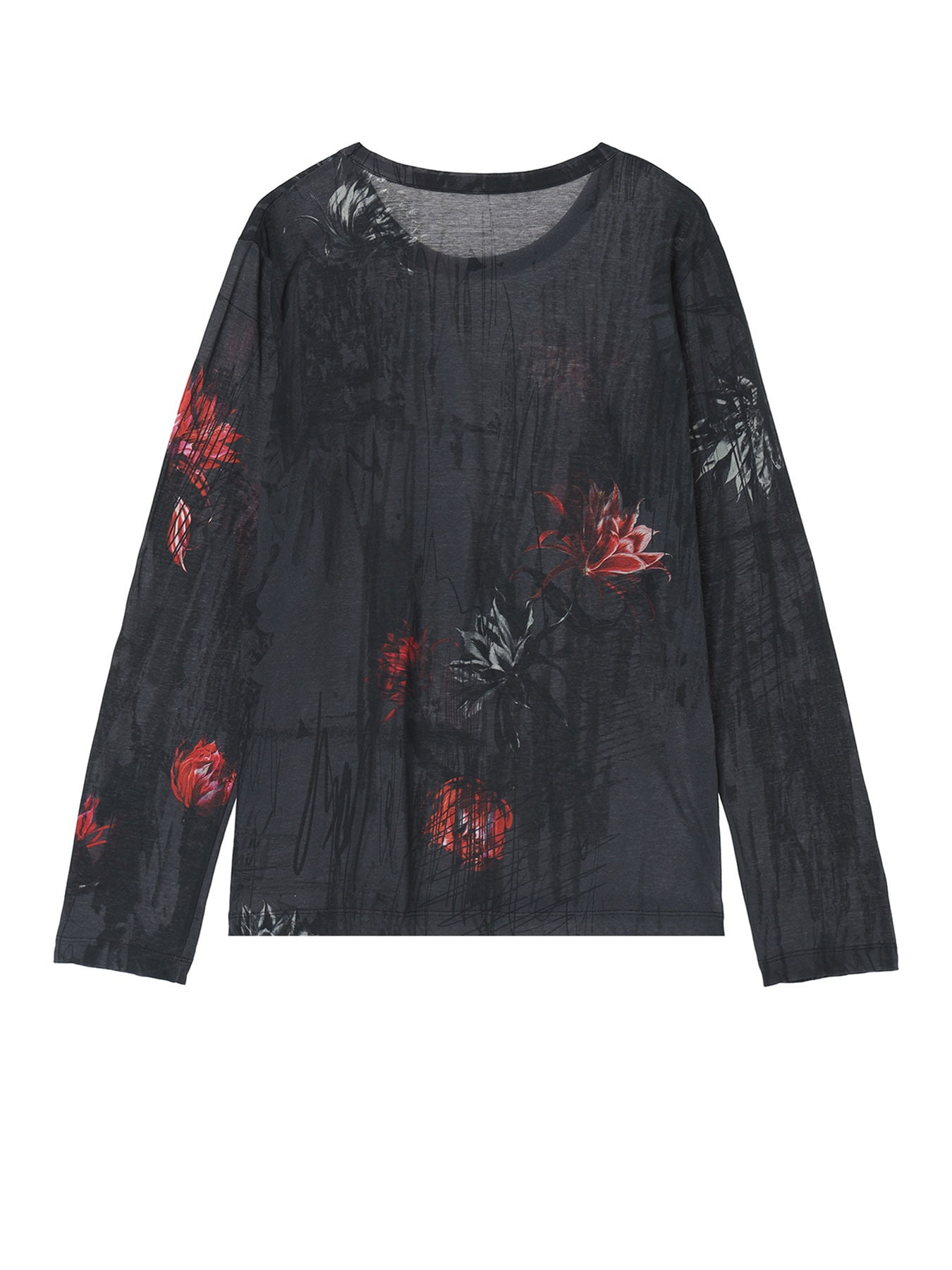 CACTUS FLOWER PRINT LONG SLEEVE T