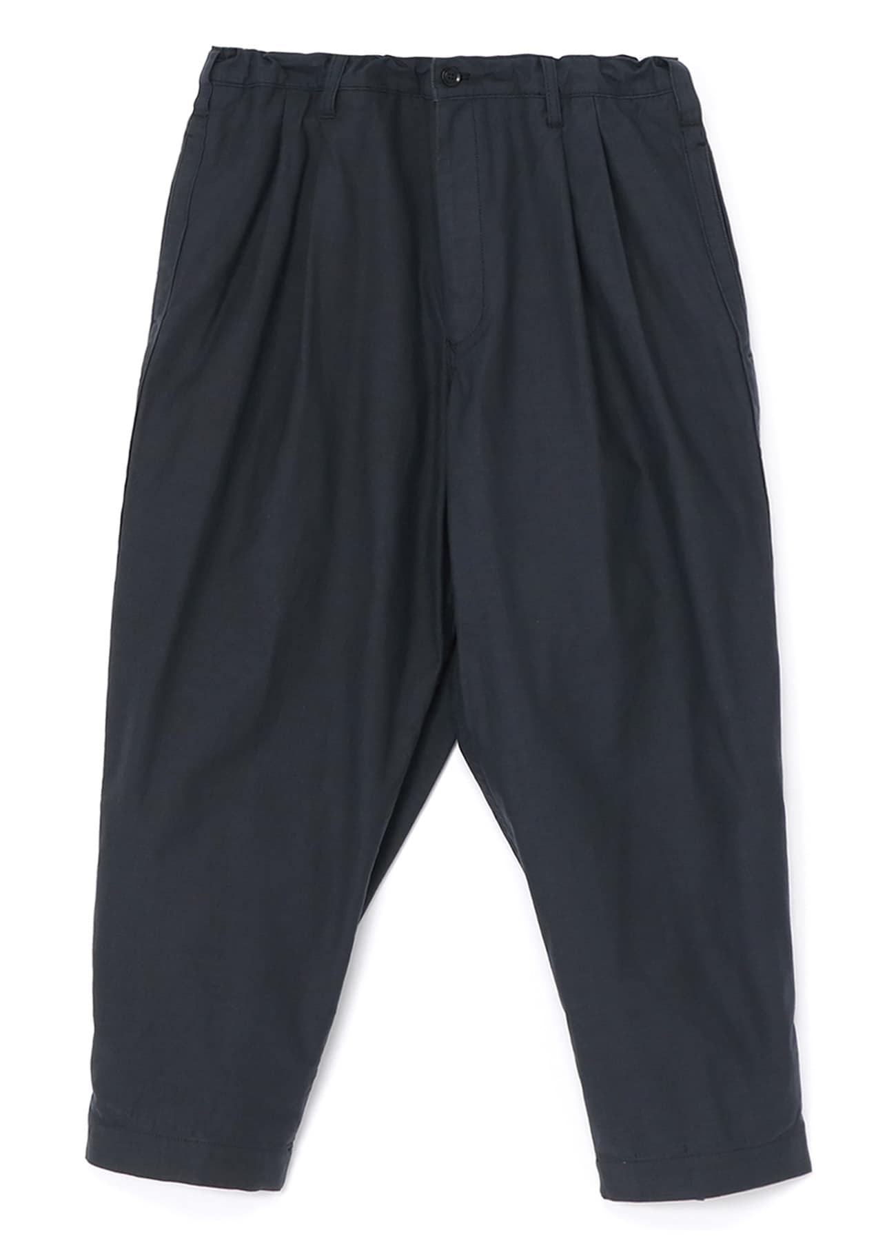 Y's-Black Name]BACKSIDE SULFURIZATION SATIN 2 TUCK PANTS WITH 