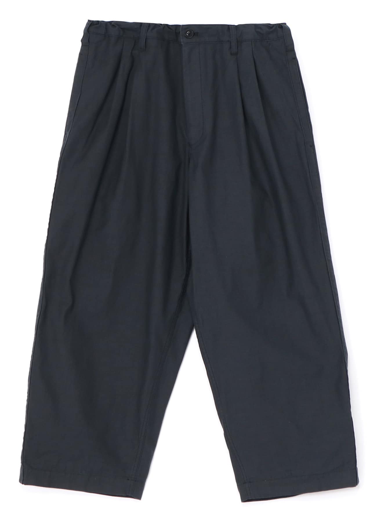 Y's-Black Name]BACKSIDE SULFURIZATION SATIN 2 TUCK PANTS WITH 