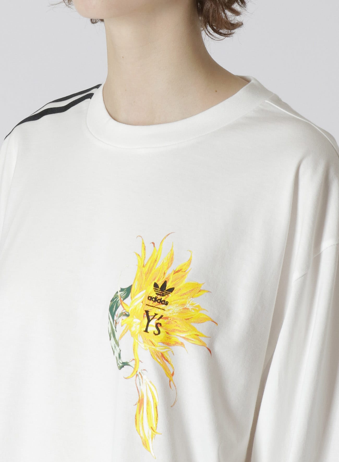 [Y's x adidas]CACTUS FLOWER PRINT LONG T-SHIRT