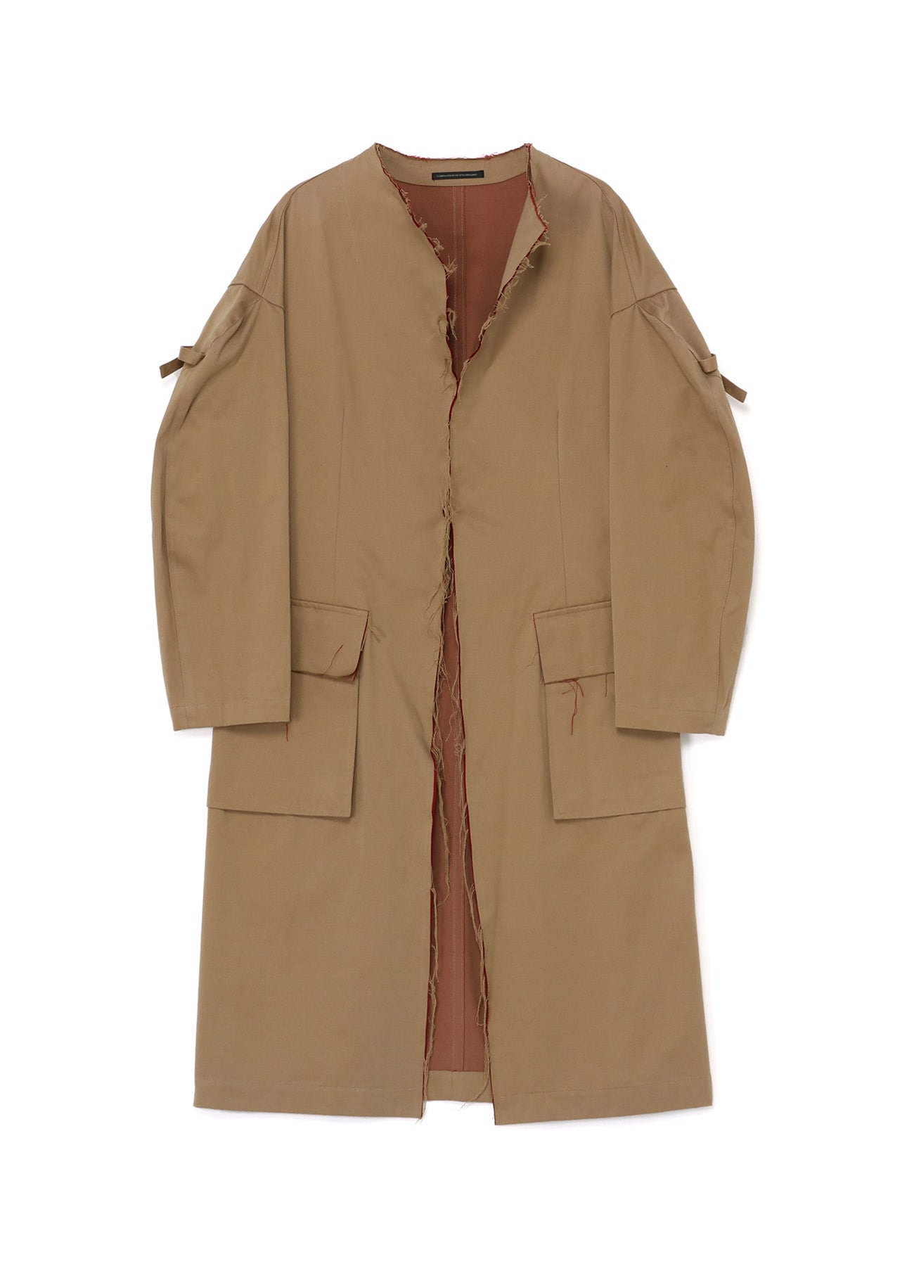 DOUBLE FACED TWILL NO COLLAR COAT(XS Beige): Vintage 1.1｜THE SHOP 
