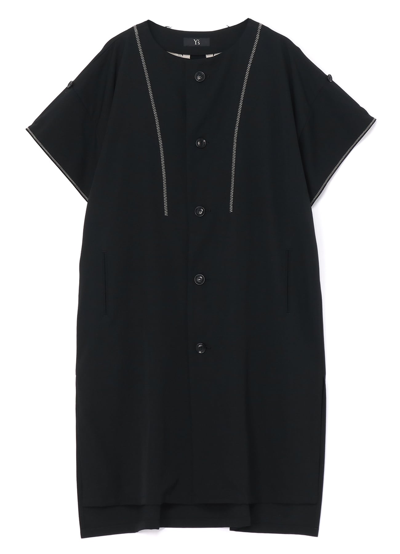 GABARDINE U-BACK EMBEDDED GUSSET DRESS(XS Black): Vintage 1.1｜THE