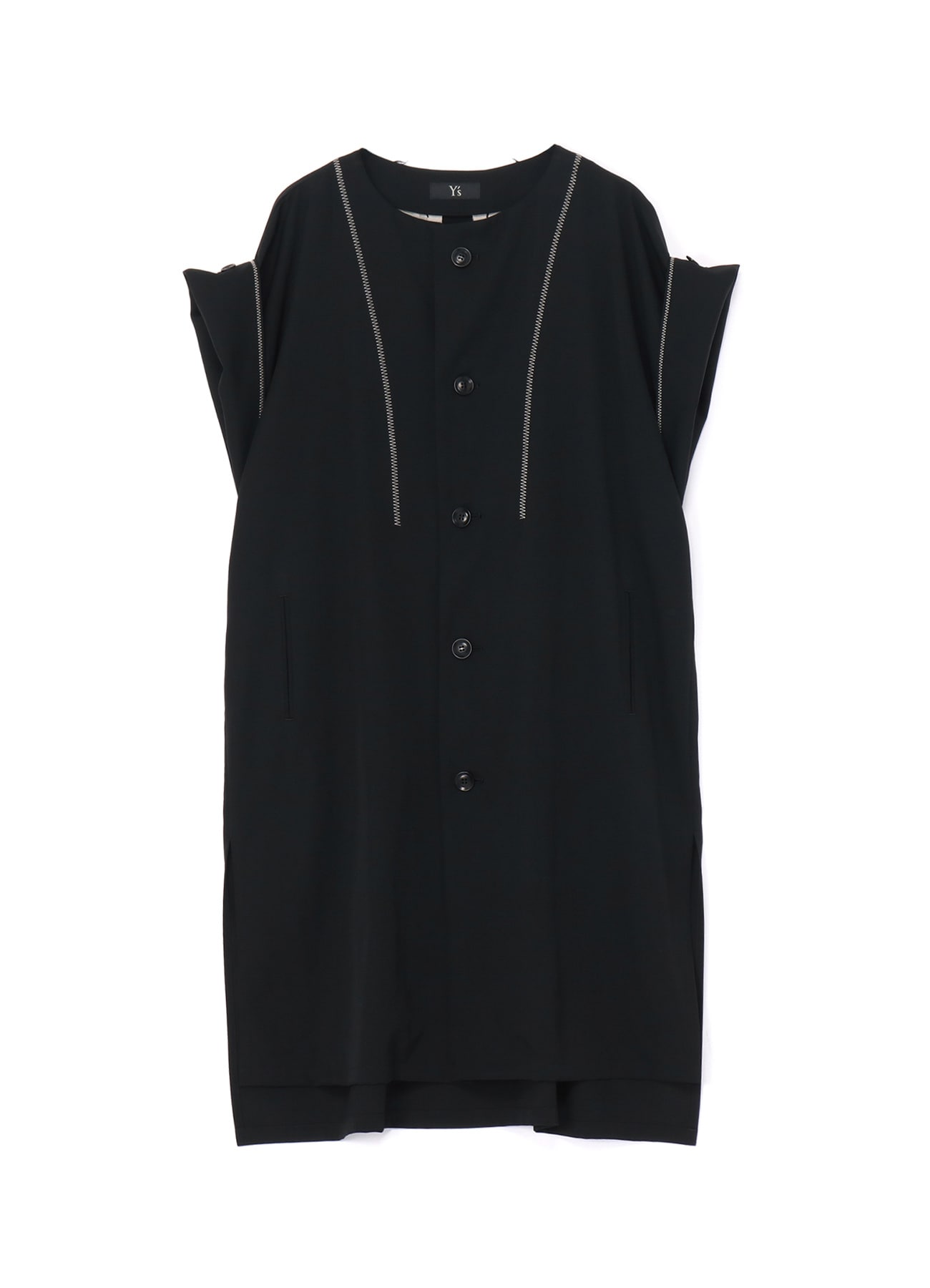 GABARDINE U-BACK EMBEDDED GUSSET DRESS(XS Black): Vintage 1.1｜THE