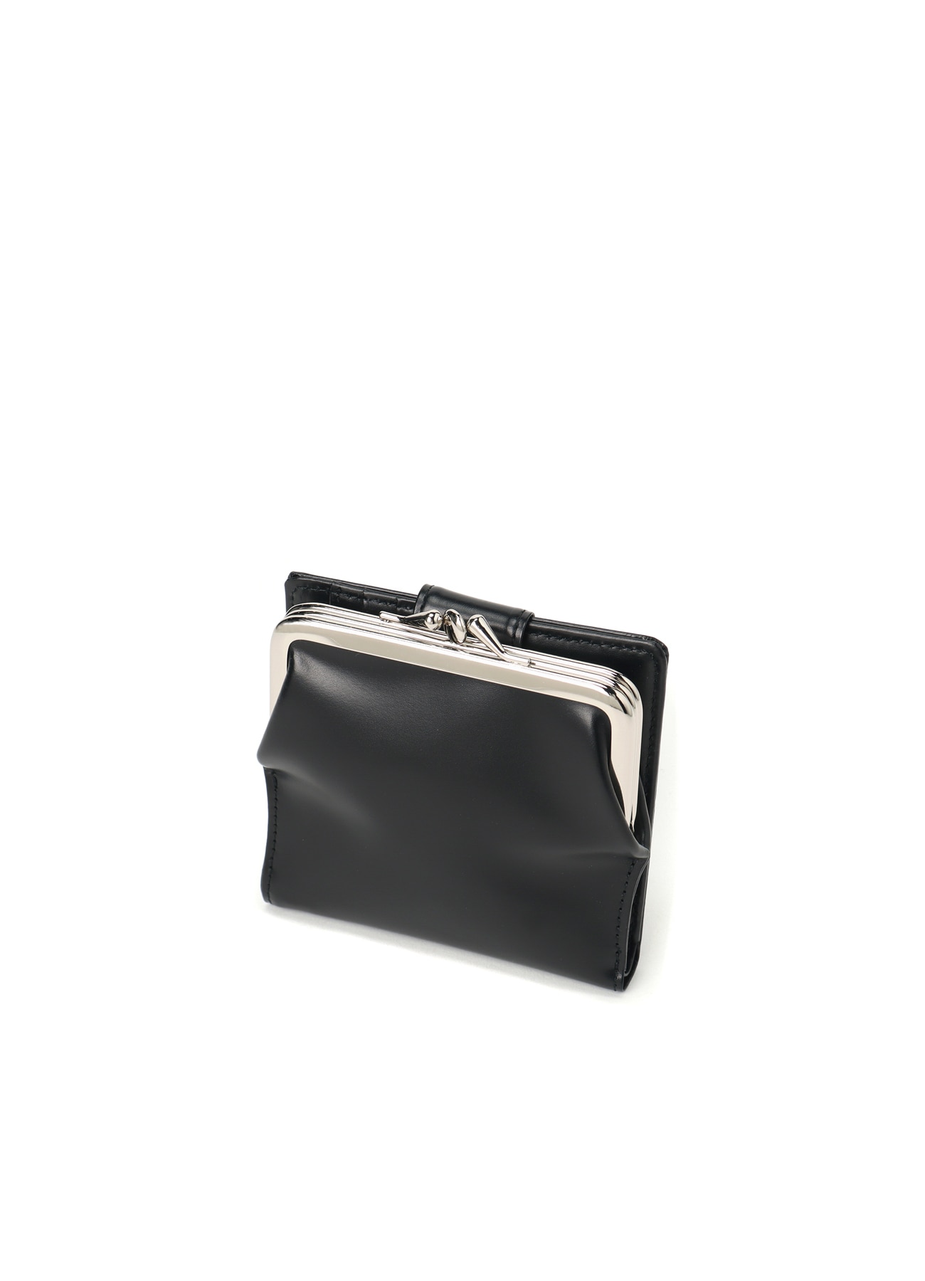 HIGH-GLOSS LEATHER CLASP PURSE